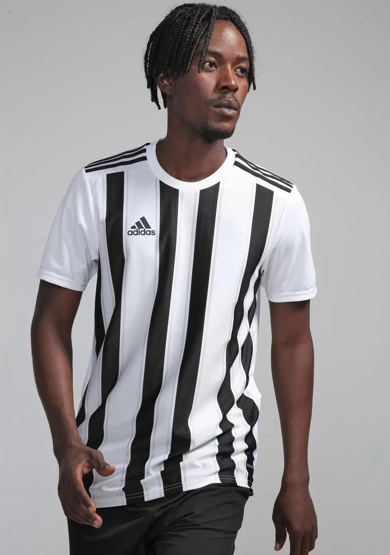 Adidas Mens Striped 21 Jersey White/Black <br> GV1377