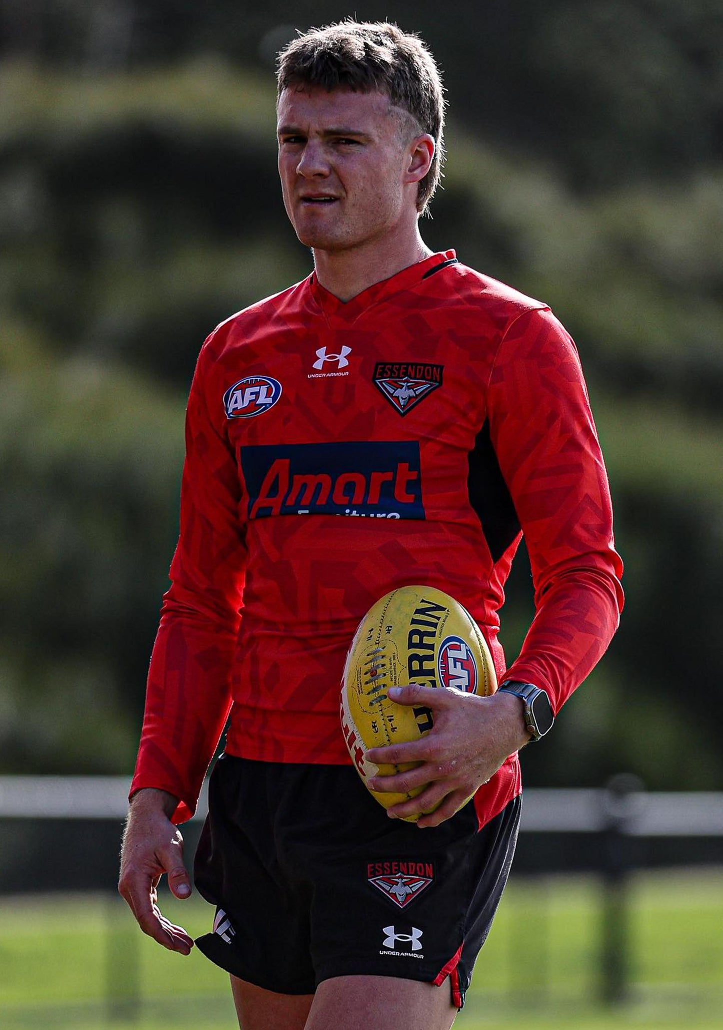 Under Armour Mens Essendon Long Sleeve Guernsey