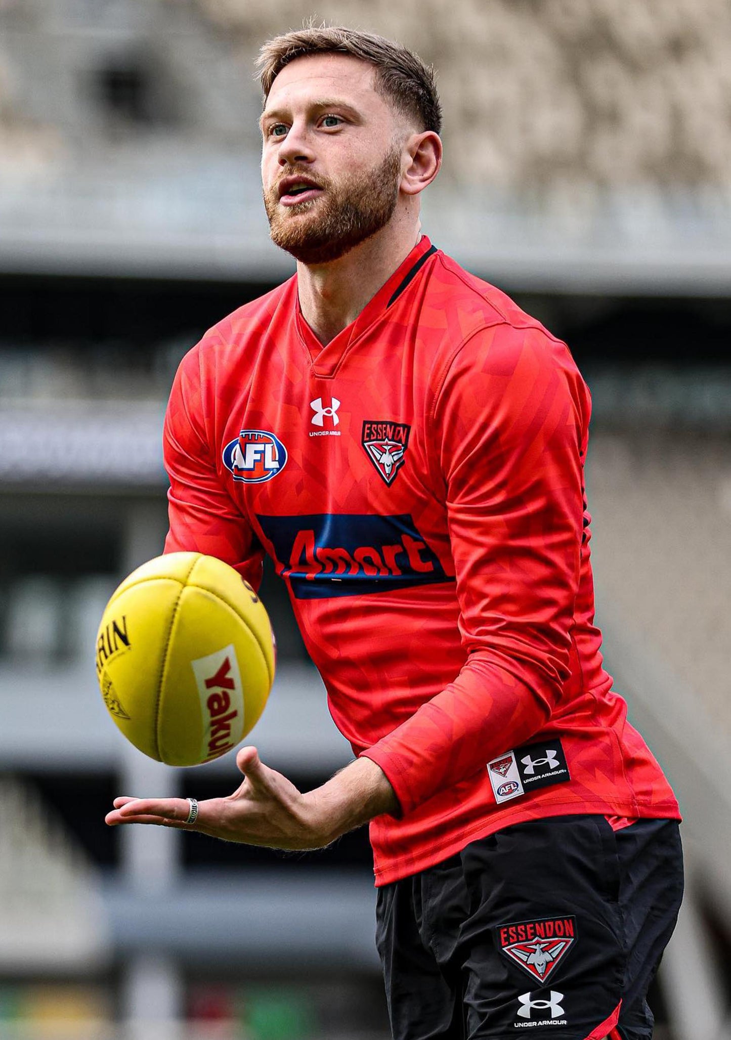 Under Armour Mens Essendon Long Sleeve Guernsey