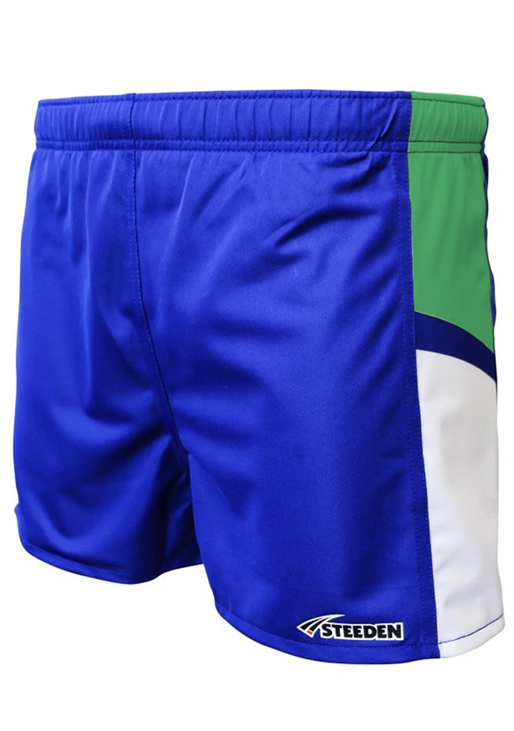 Steeden Mens Rugby League Shorts 228810GRN/BL Jim Kidd Sports