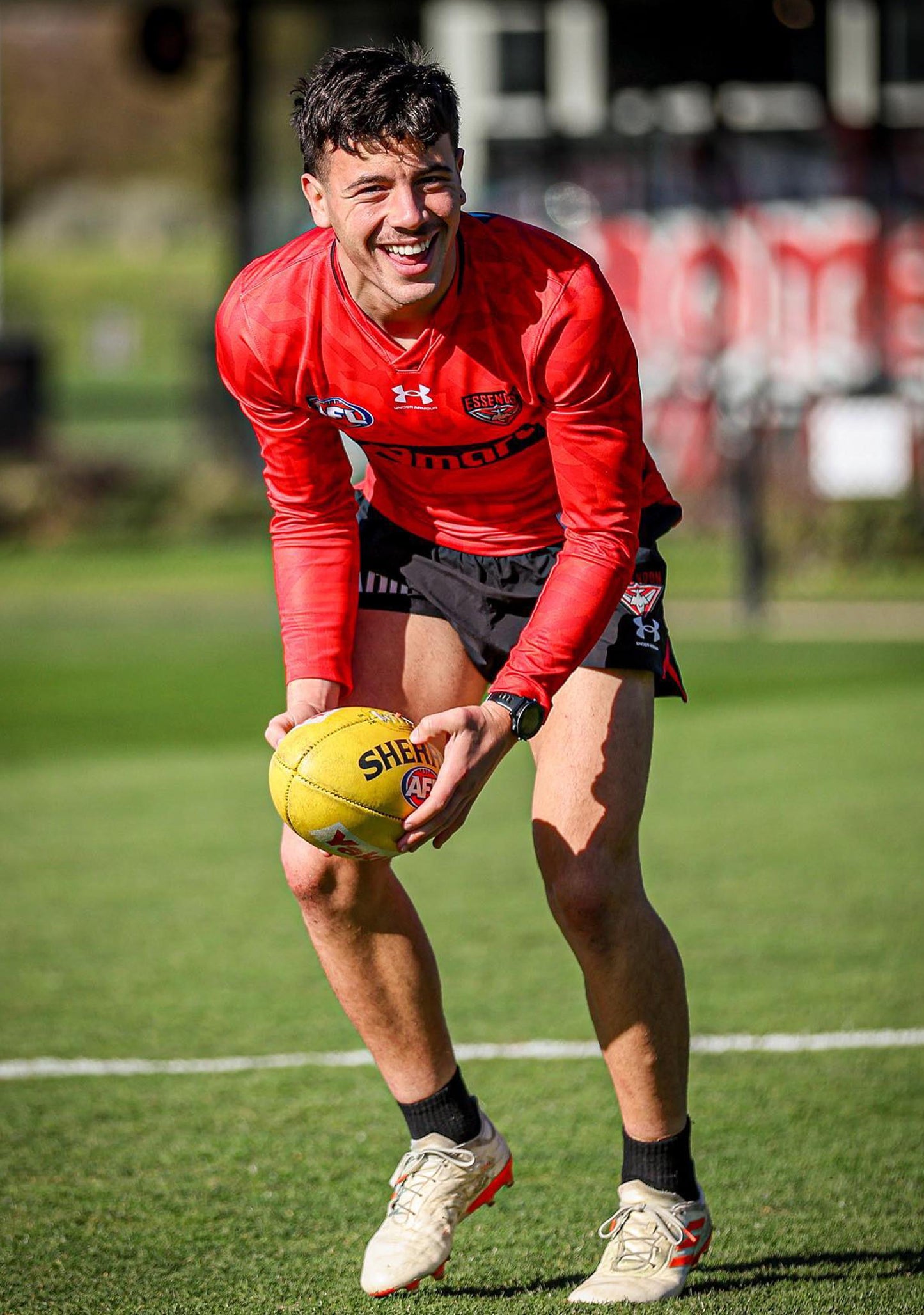 Under Armour Mens Essendon Long Sleeve Guernsey