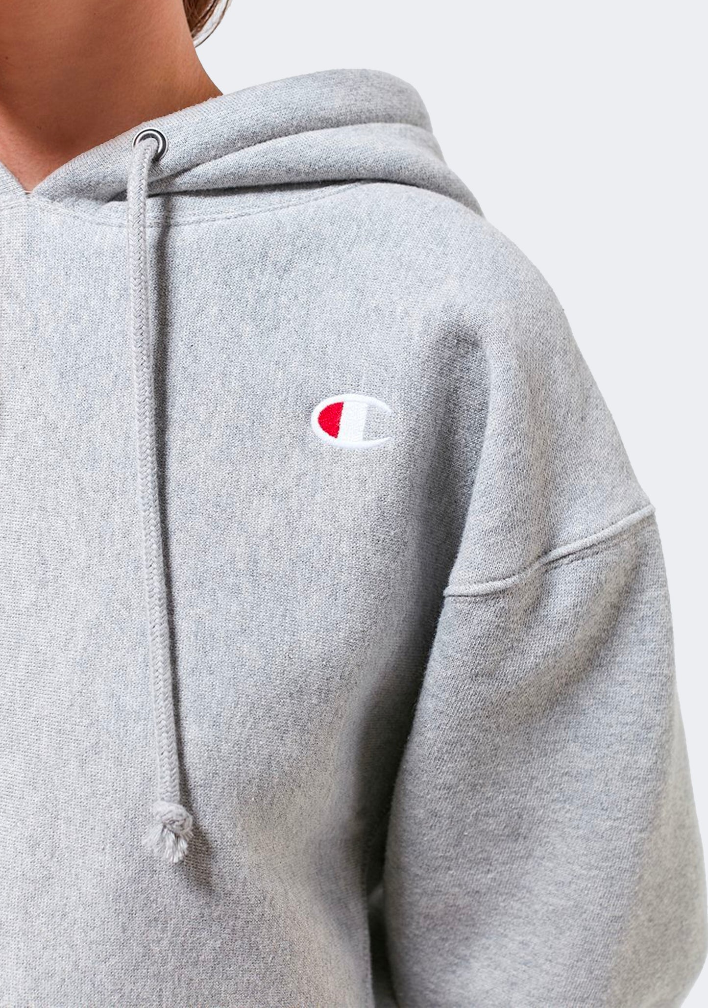 Champion Women’s Reverse Weave C Logo Regular Fit Hoodie Grey