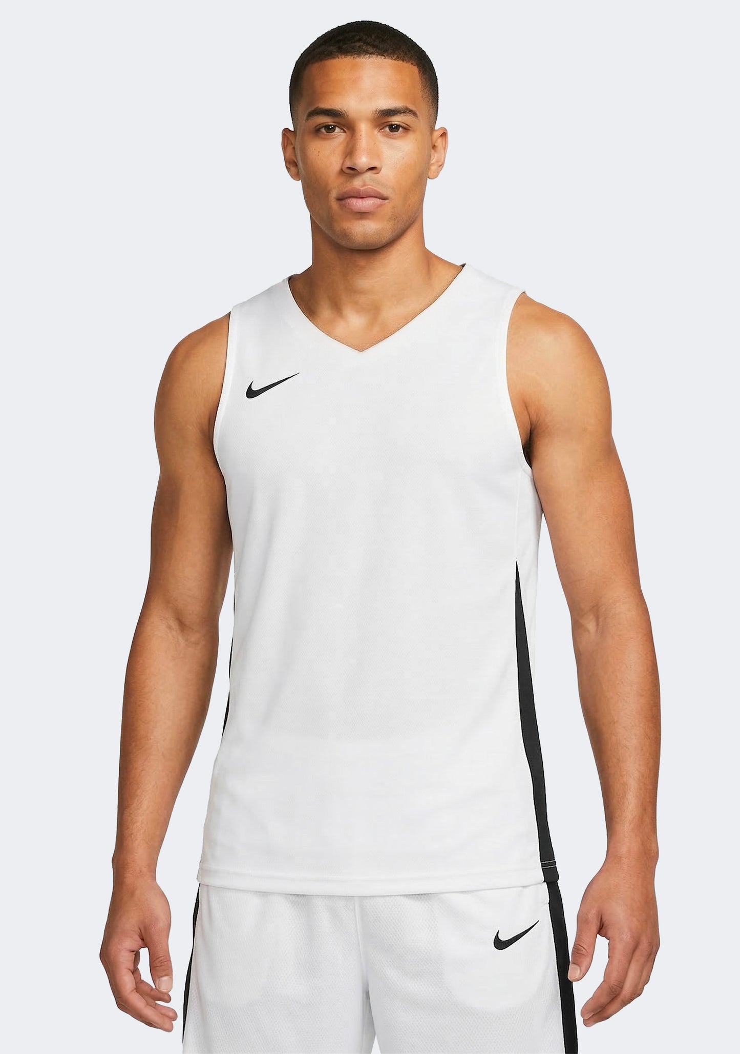Nike Men's Team Basketball Training Jersey - White/Black