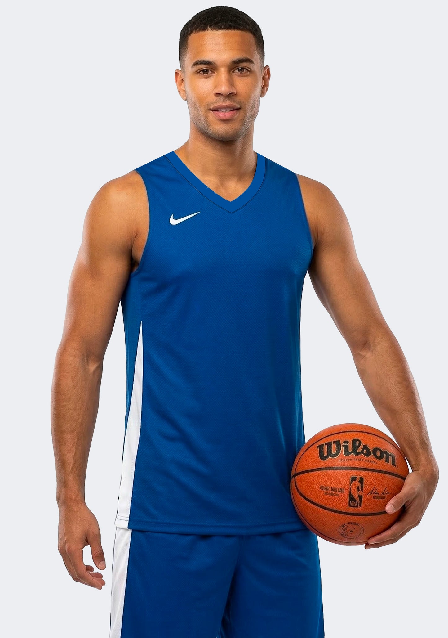 Nike Men's Team Basketball Training Jersey - Royal/White