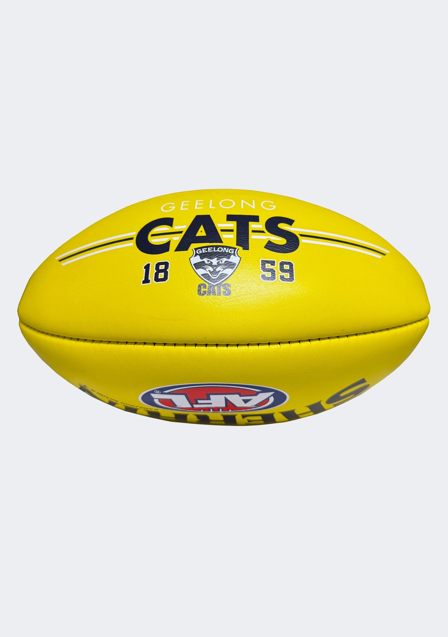 Sherrin AFL Geelong Cats Team Yellow Leather Football