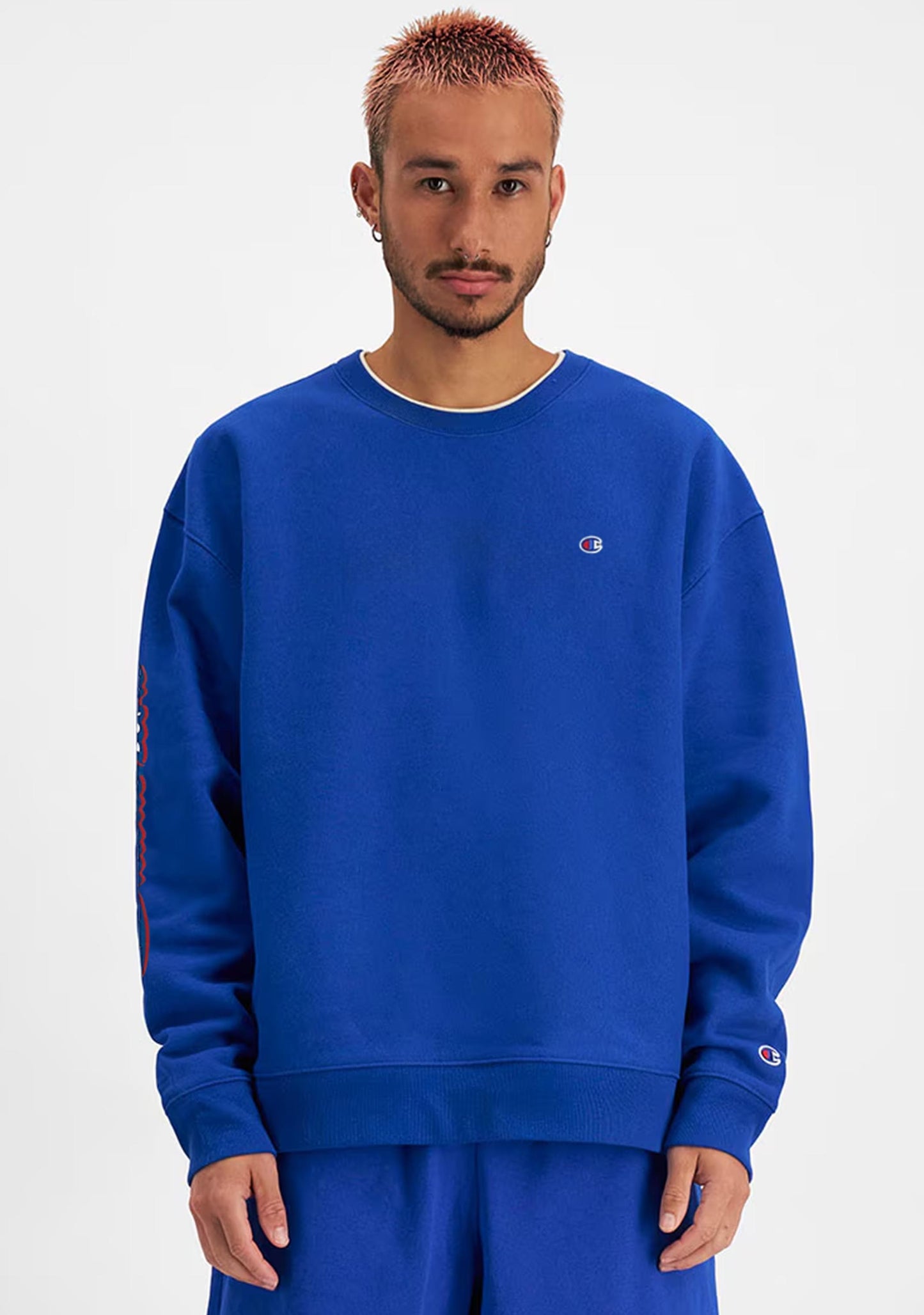 Champion Mens Sporty Graphic Print Crew