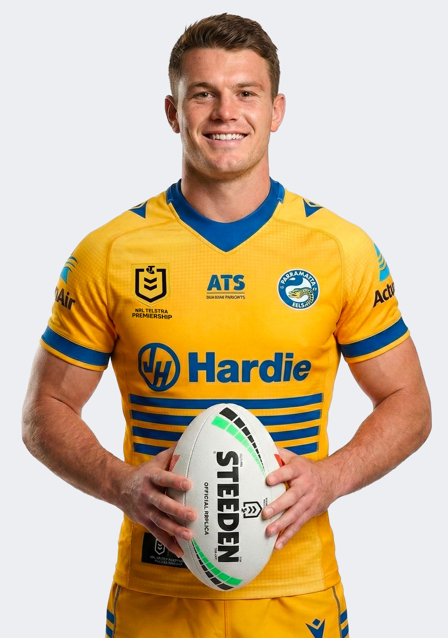 Macron Men's Parramatta Eels 2025 Replica Away Shirt