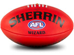 Sherrin Wizard Leather Football <br> RED