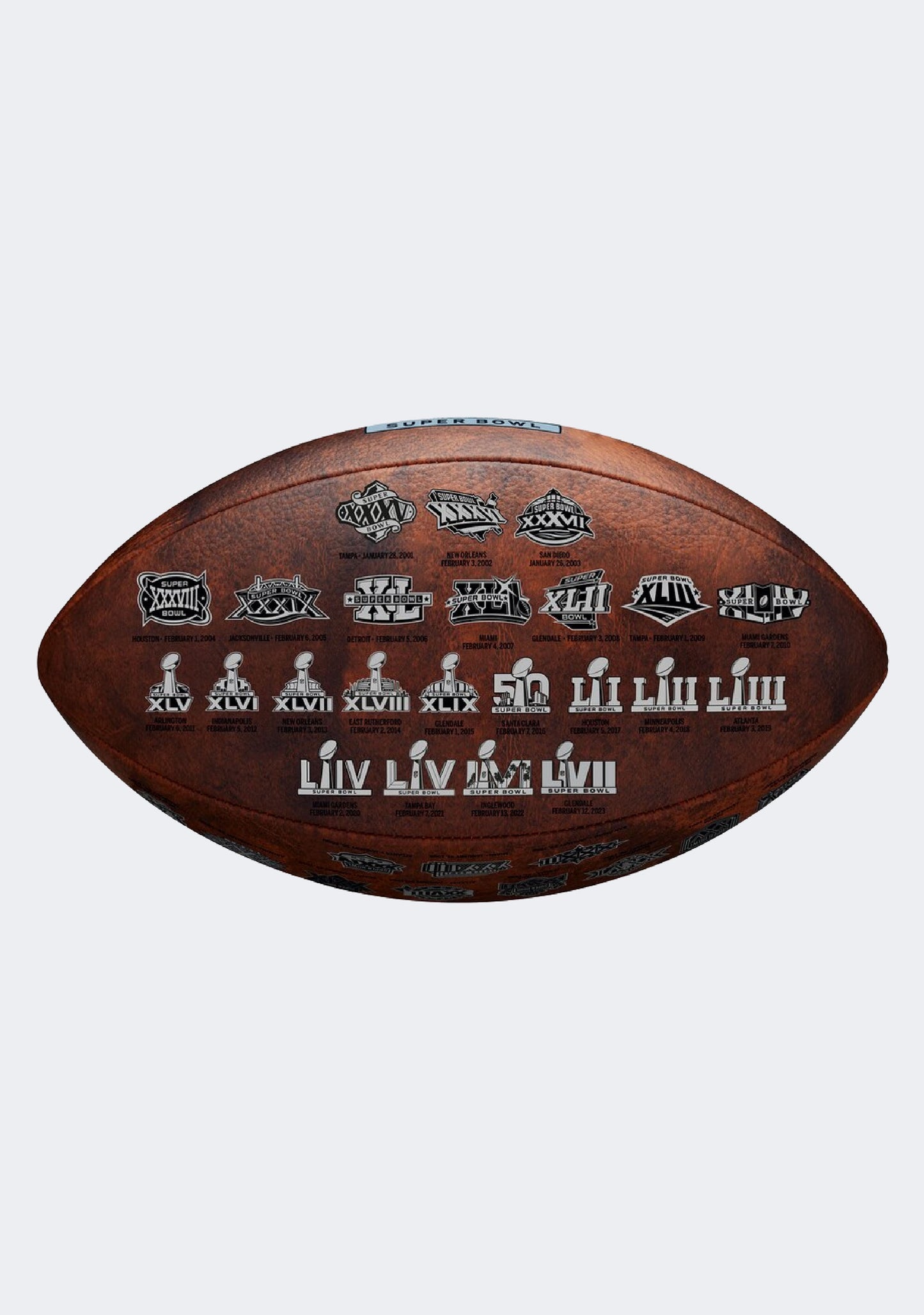 Wilson Super Bowl LVIII Throwback Logos Official Ball