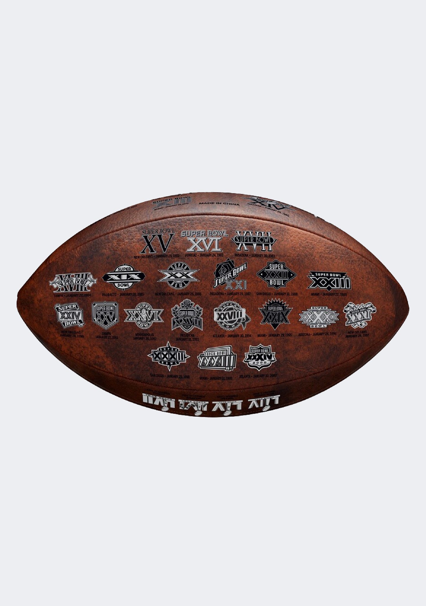 Wilson Super Bowl LVIII Throwback Logos Official Ball