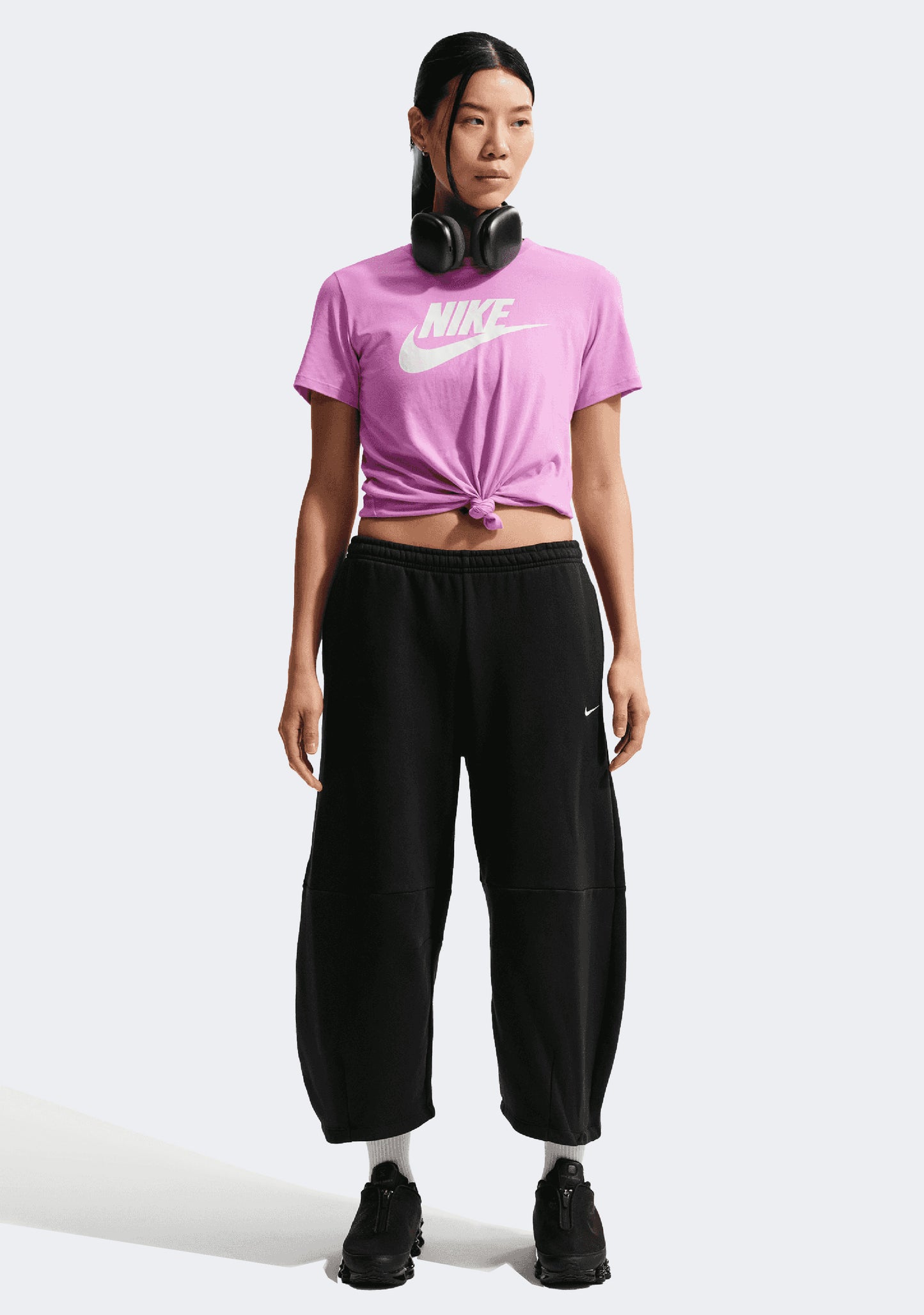 Nike Women's Sportswear Club Icon Futura Logo Tee