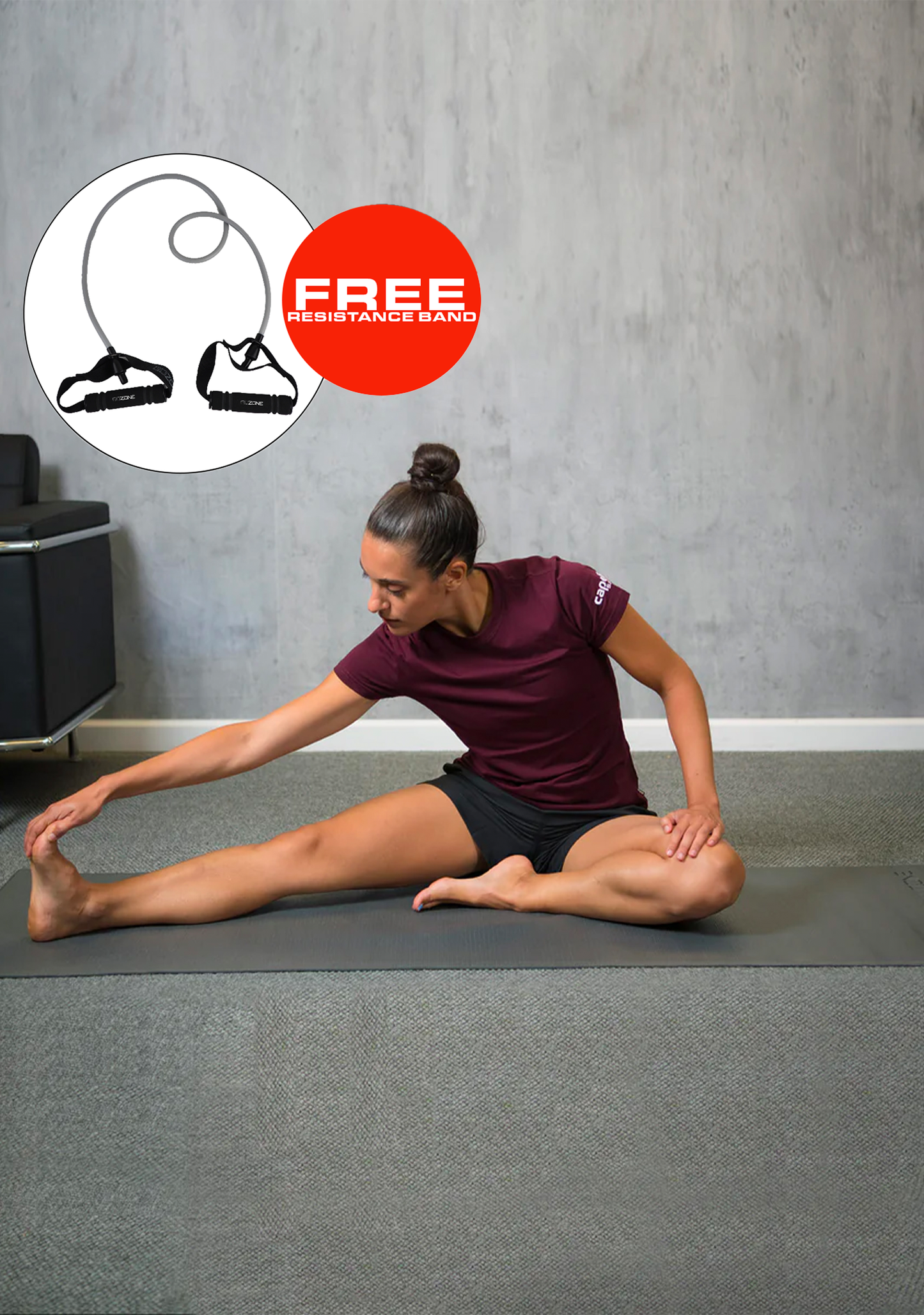GoZone 3mm Non-Slip Yoga Mat with FREE Light Resistance Band