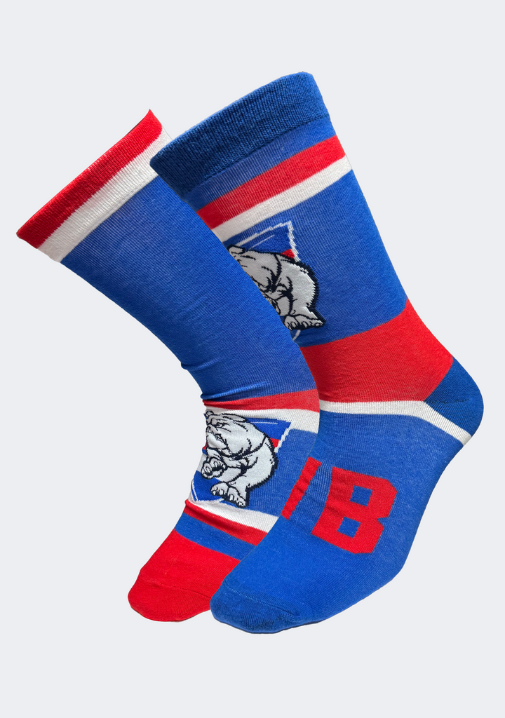 NAR Men's Western Bulldogs 2 Pk Supporter Socks