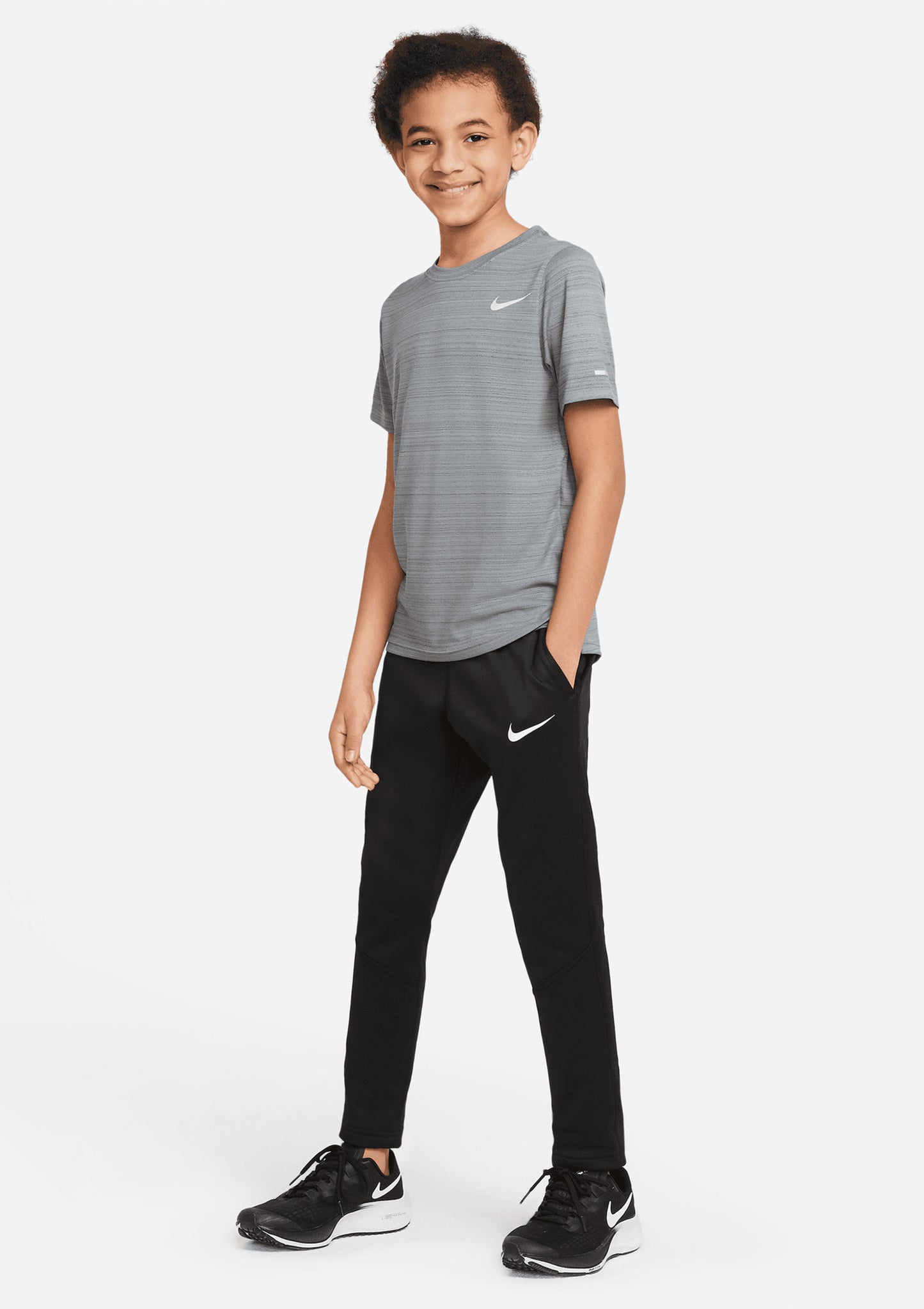 Nike Dri-FIT Miler Big Kids Training Top Grey <br> DD3055 084
