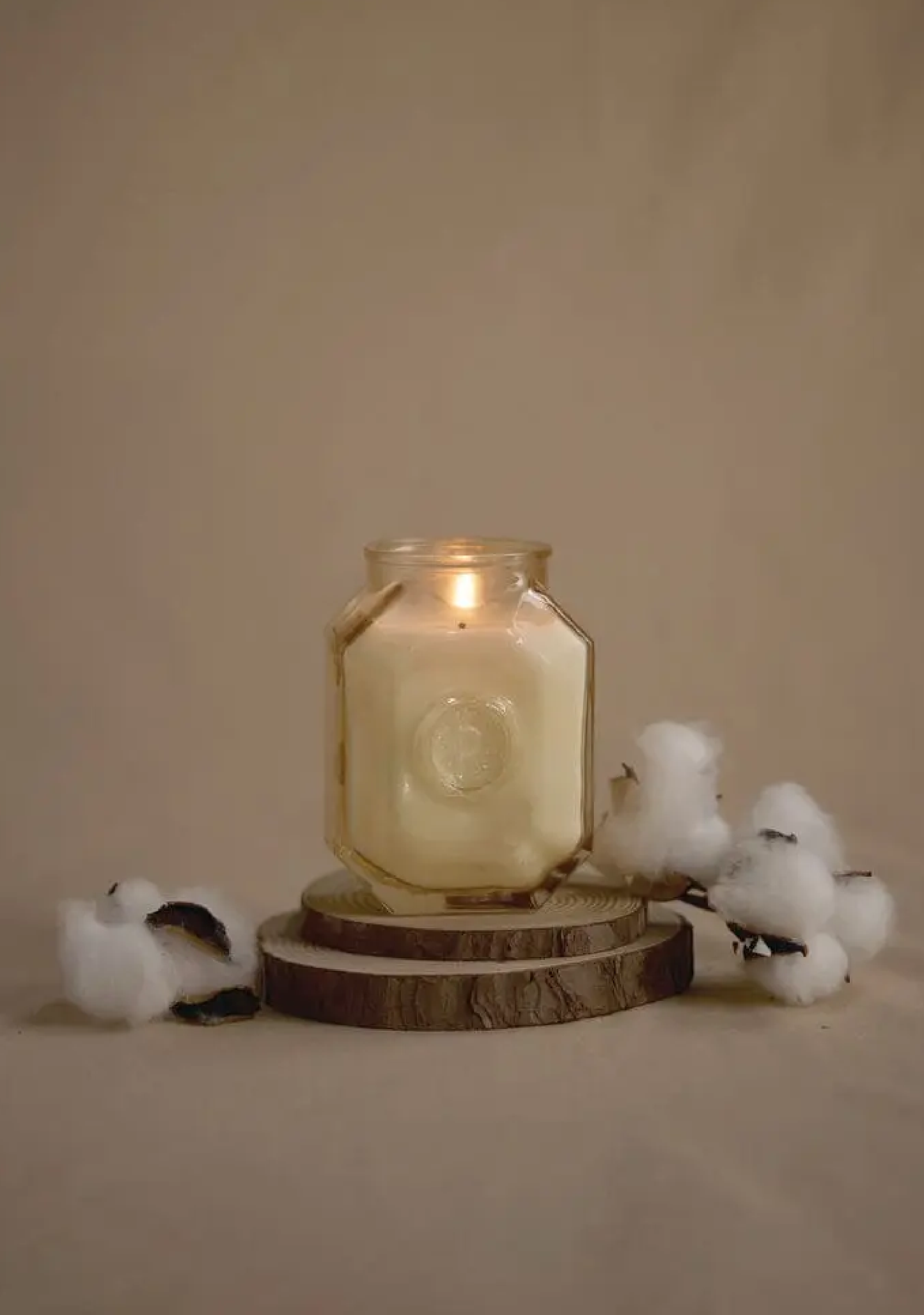 Paddywax Cotton + Teak - 8 oz Glass Candle