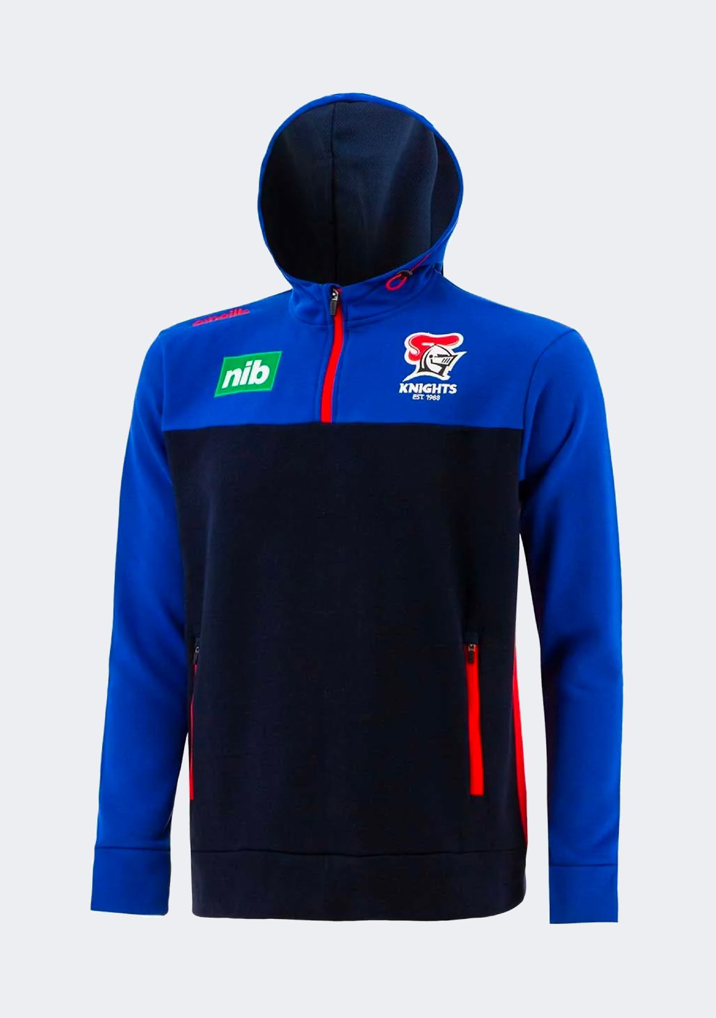 O'Neills Newcastle Knights Men's Fleece Half Zip Hoodie Marine-Royal