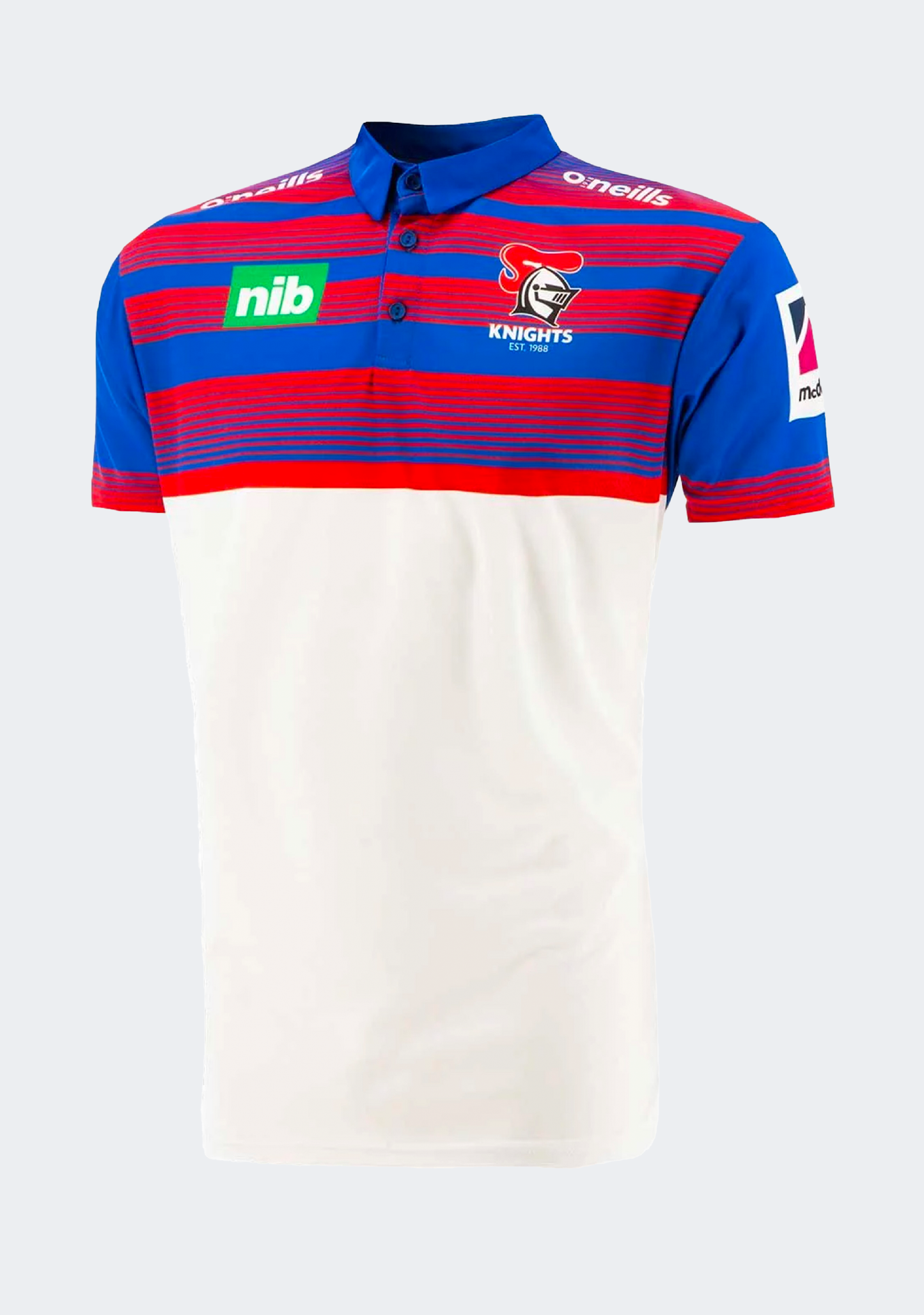 O'Neills Newcastle Knights Men's White Media Polo Shirt