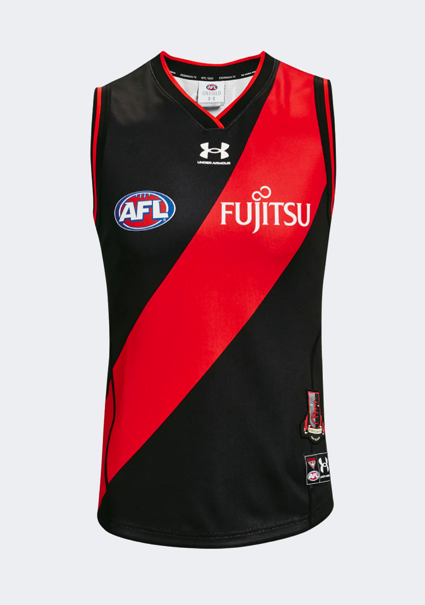 Under Armour Men's Essendon FC 2022 Replica Home Guernsey Black/Red