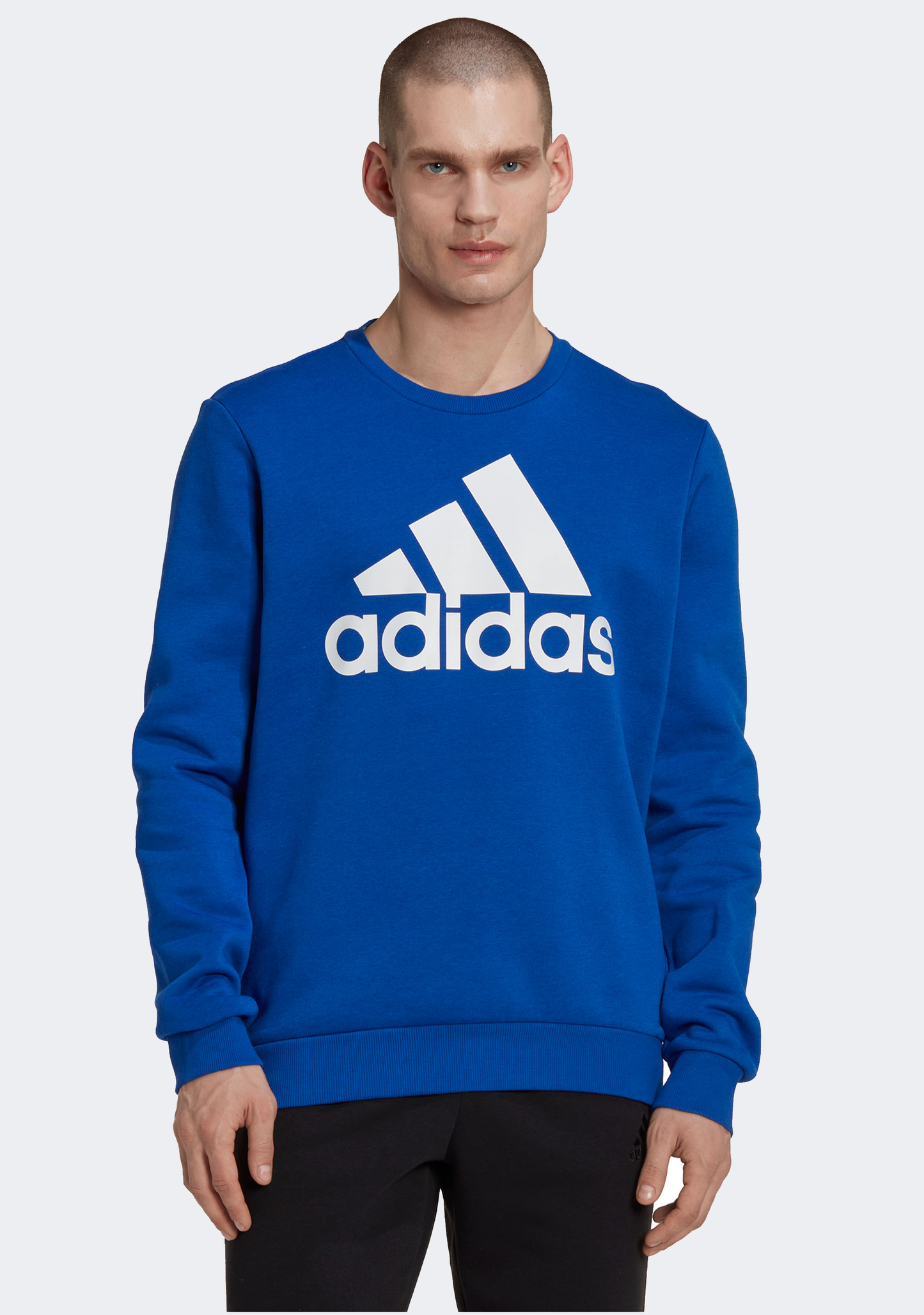 Adidas Men's Big Logo Sweatshirt Blue
