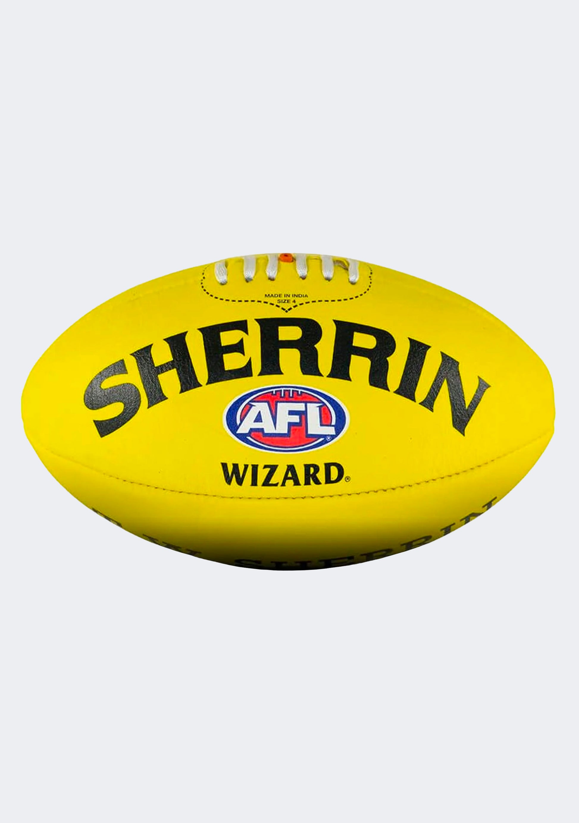 Sherrin Wizard Leather Football Yellow