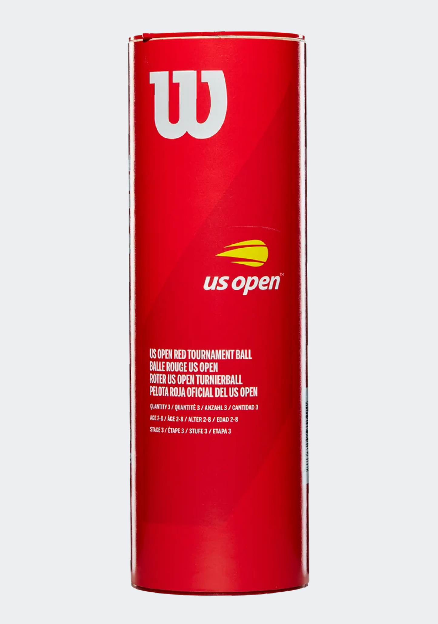 Wilson US Open Red Tournament Tennis 3-Ball Can