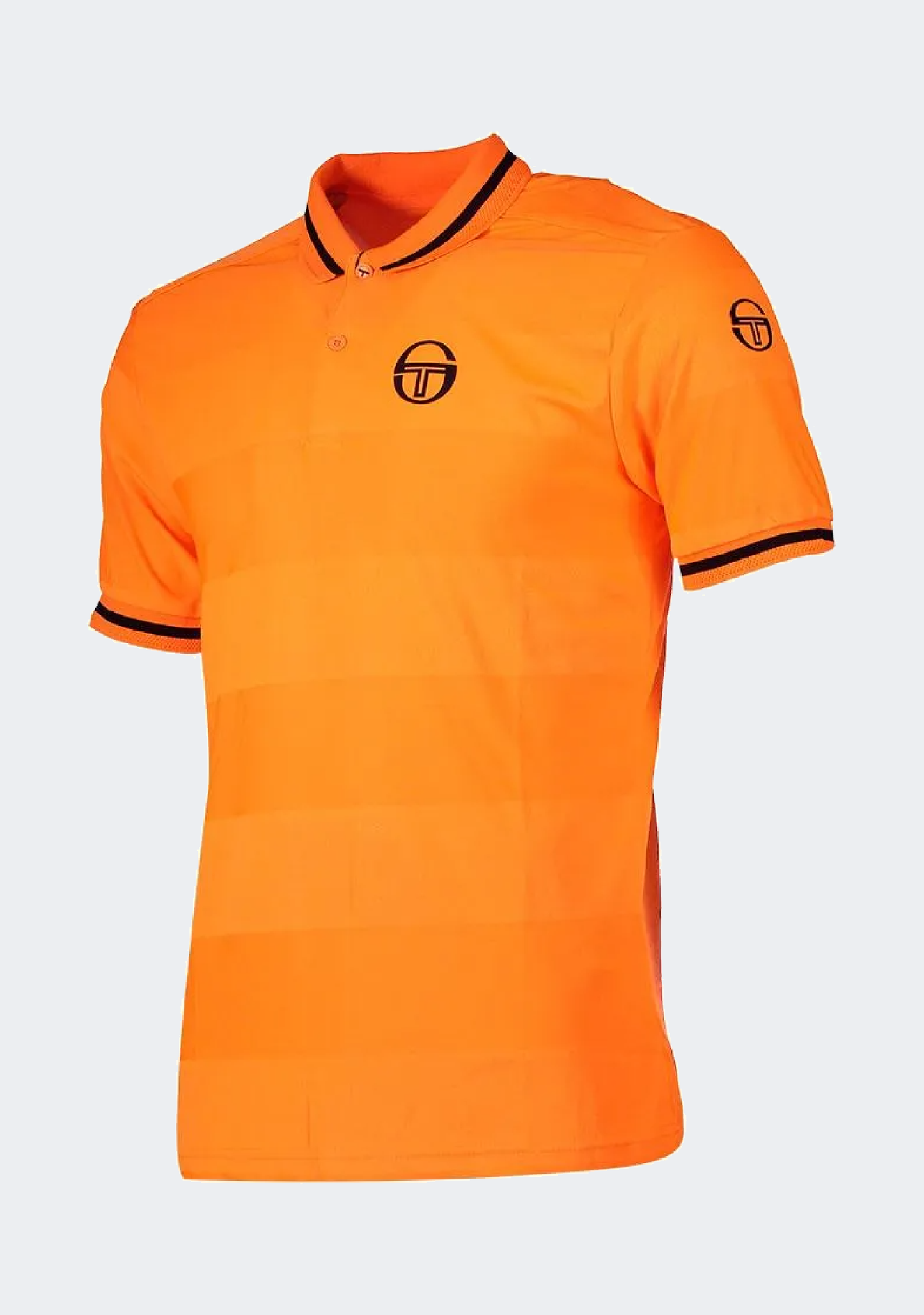 Sergio Tacchini Mens Retro Polo Orange