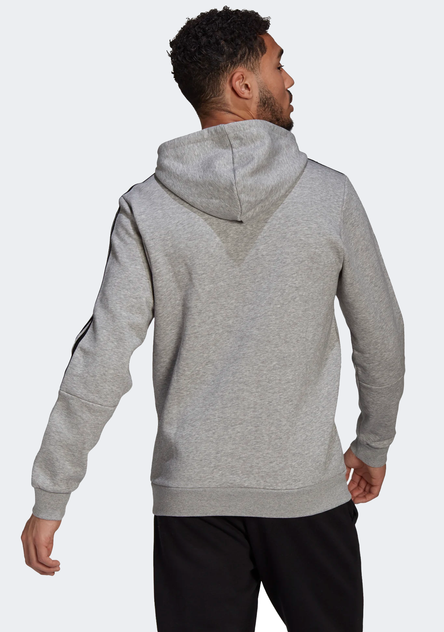 Adidas Mens Fleece Cut 3 Stripes Hoodie
