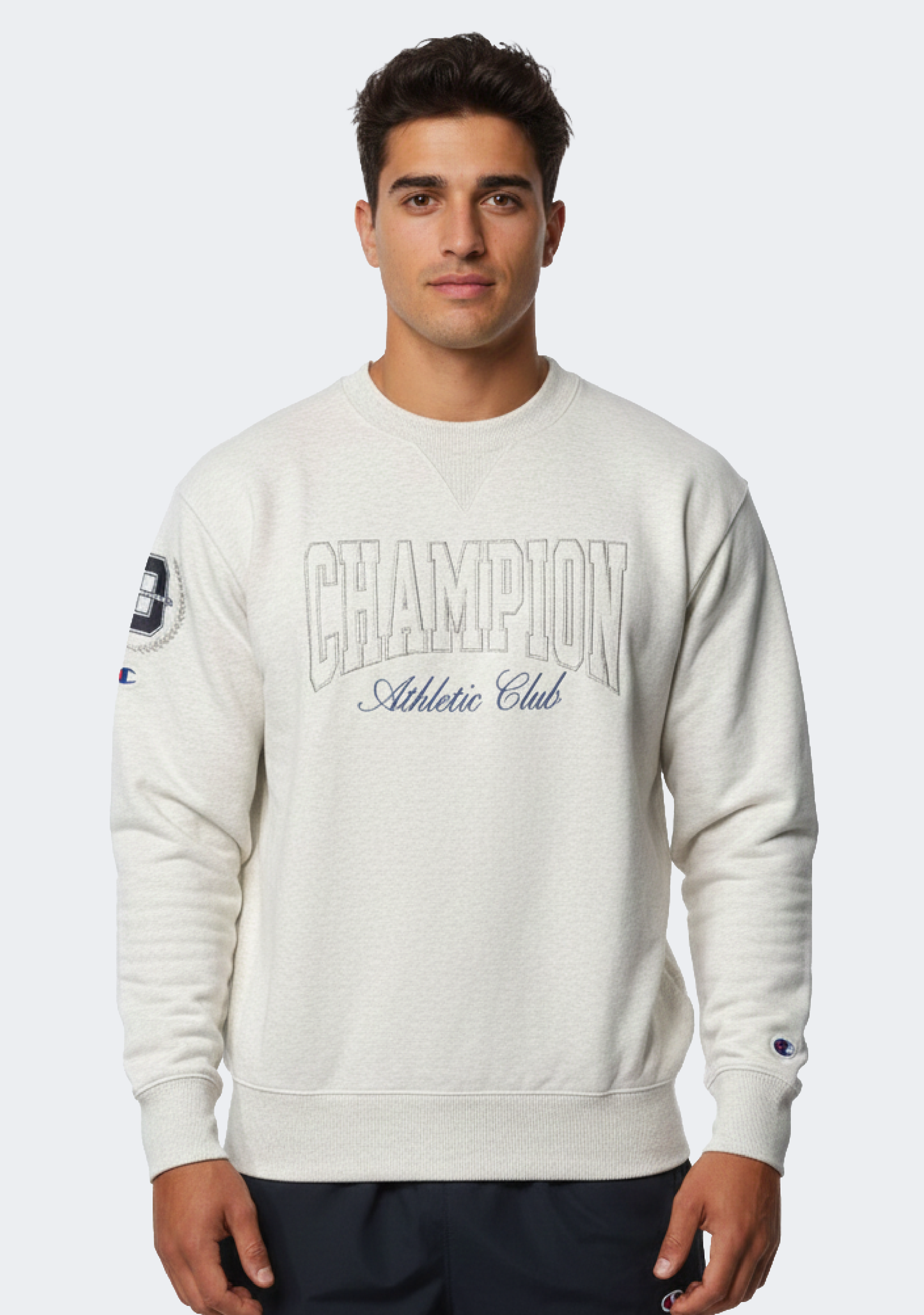 Champion Men's Rochester Varsity Pullover Washed Grey