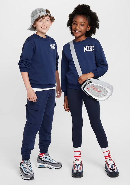 Nike Sportswear Club Big Kids' French Terry Crew-Neck Sweatshirt