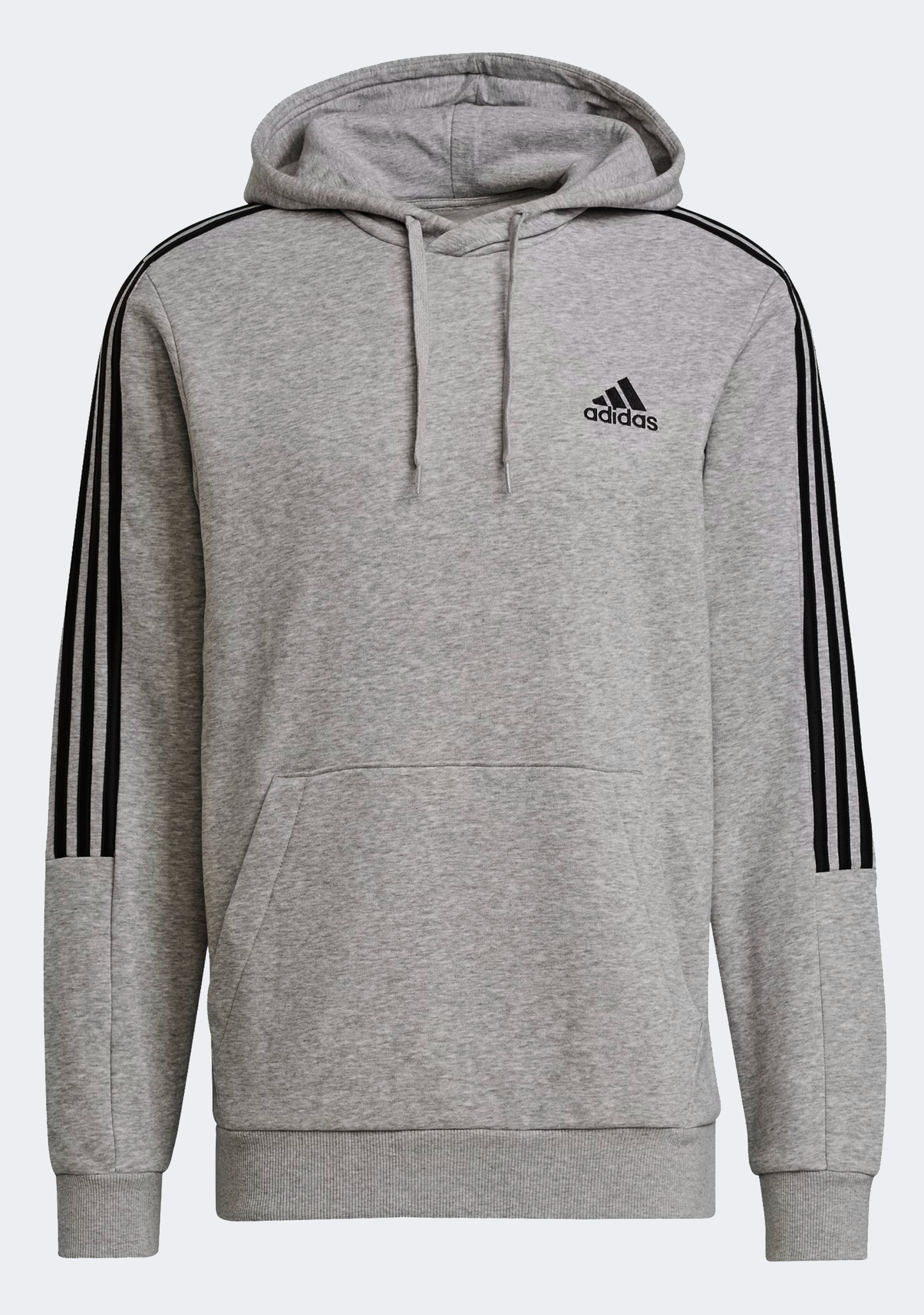 Adidas Mens Fleece Cut 3 Stripes Hoodie