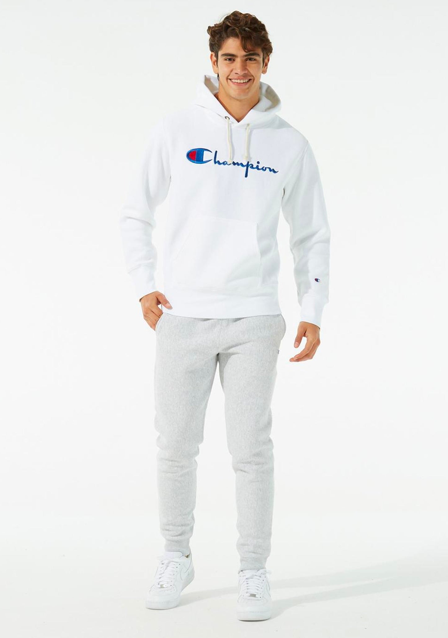 Champion Men's Reverse Weave Script Hoodie