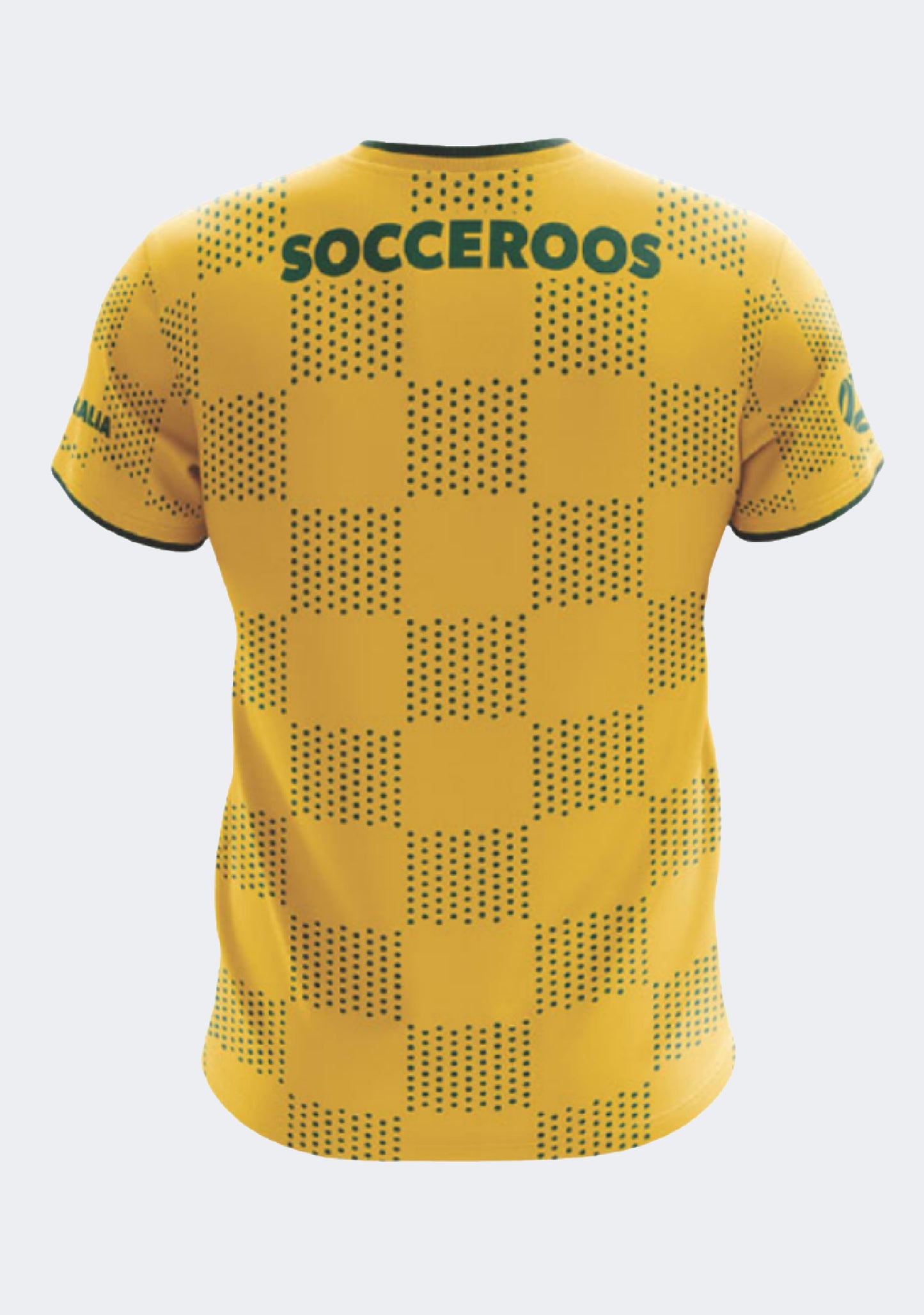 Football Australia Tidwell Socceroos Gold Grid Supporter Tee