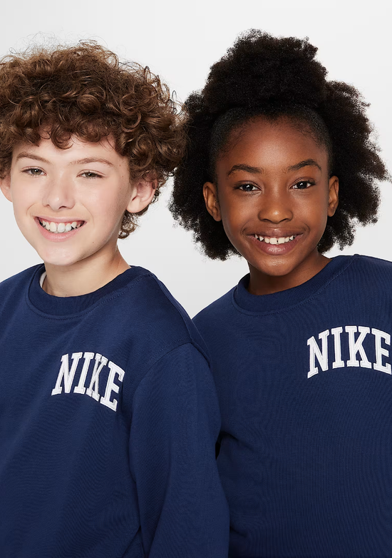 Nike Sportswear Club Big Kids' French Terry Crew-Neck Sweatshirt