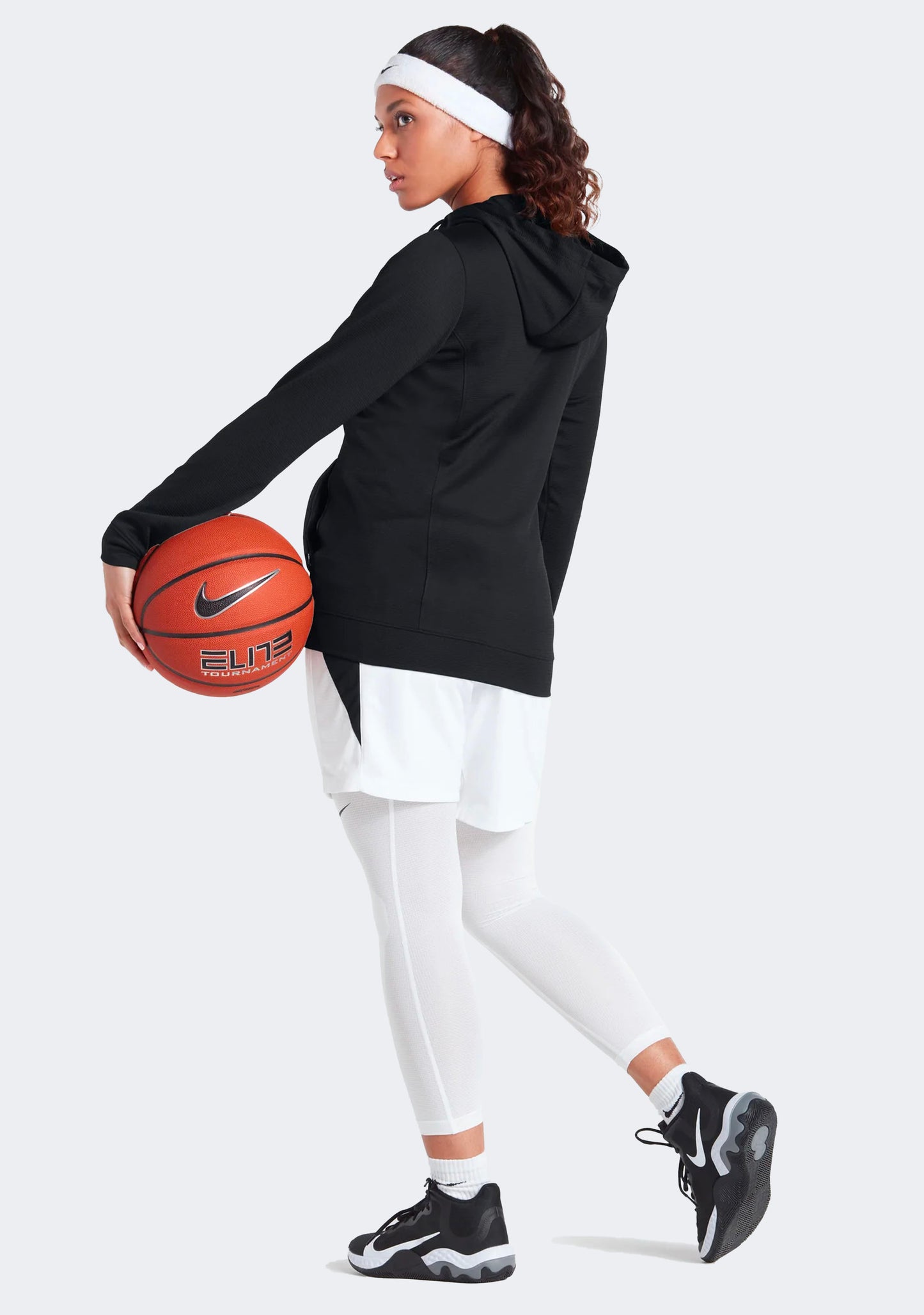 Nike Women's Team Basketball Full Zip Stock Hoodie Black