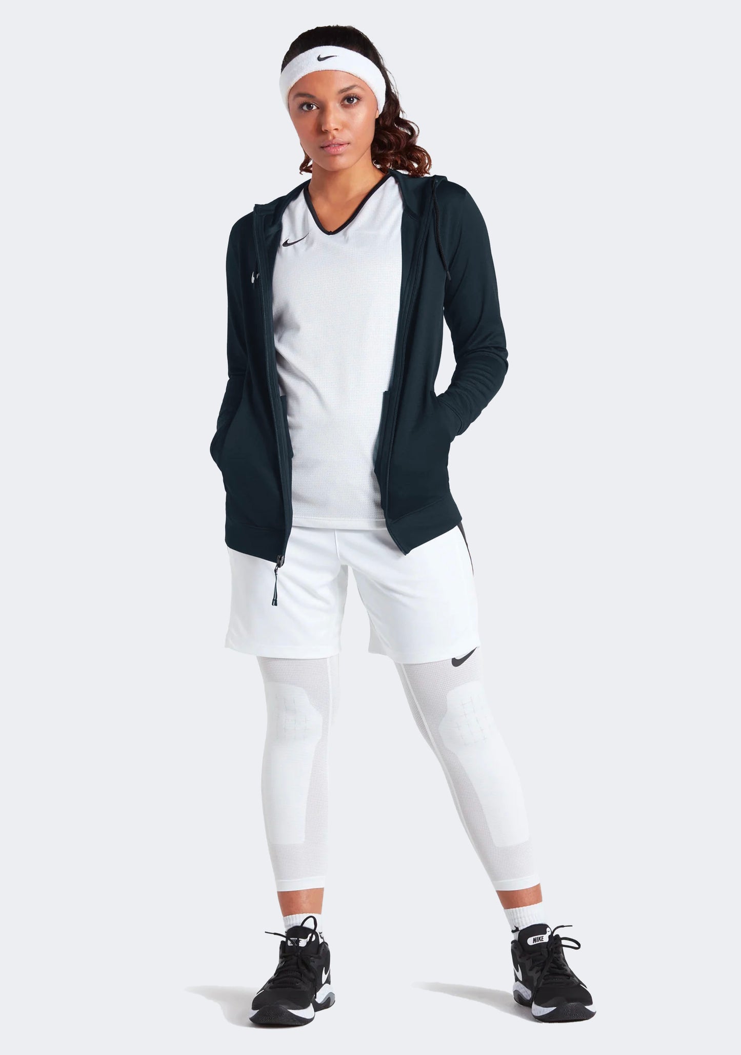 Nike Women's Team Basketball Full Zip Stock Hoodie Navy