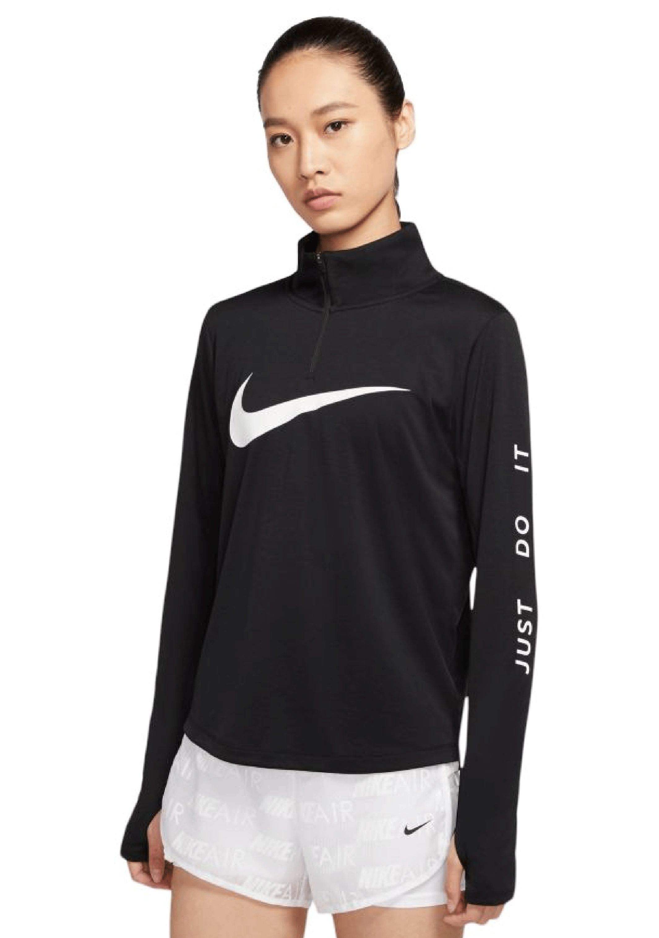Nike Womens Mid Layer Q Zip Swoosh Top DB4318 010 Jim Kidd Sports