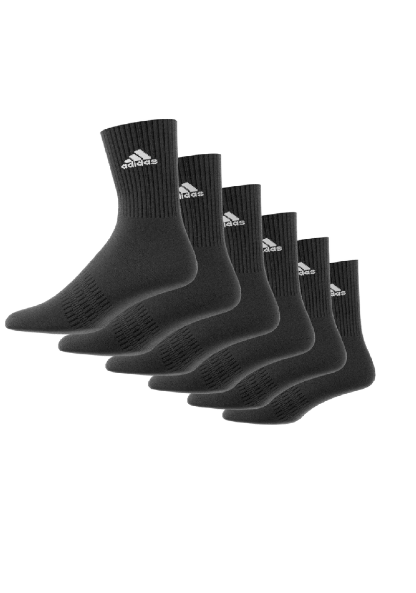 Adidas 6 Pack Cushioned Sportswear Crew Socks <BR> IC1316