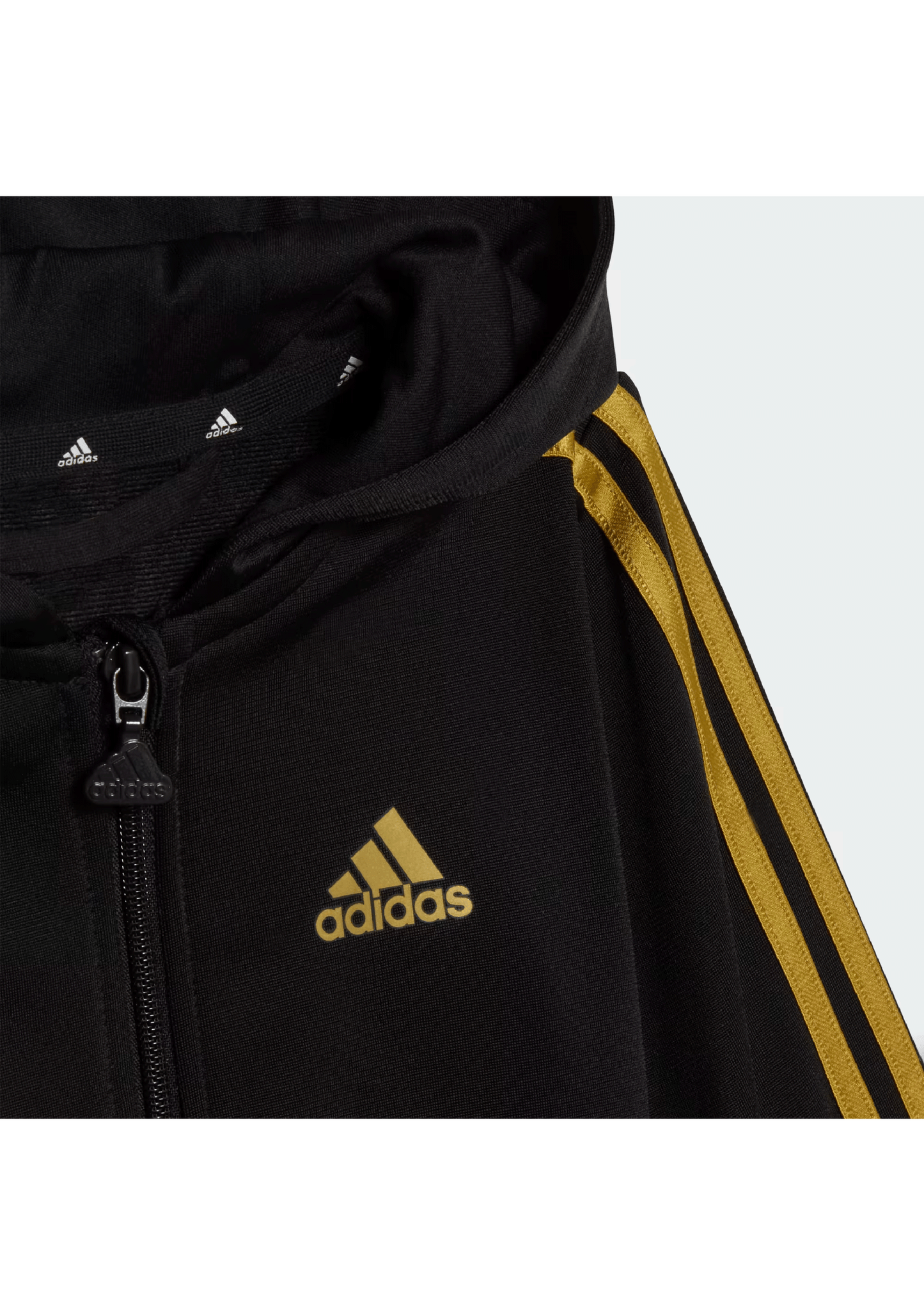 Adidas Infants Essentials Shiny Hooded Tracksuit