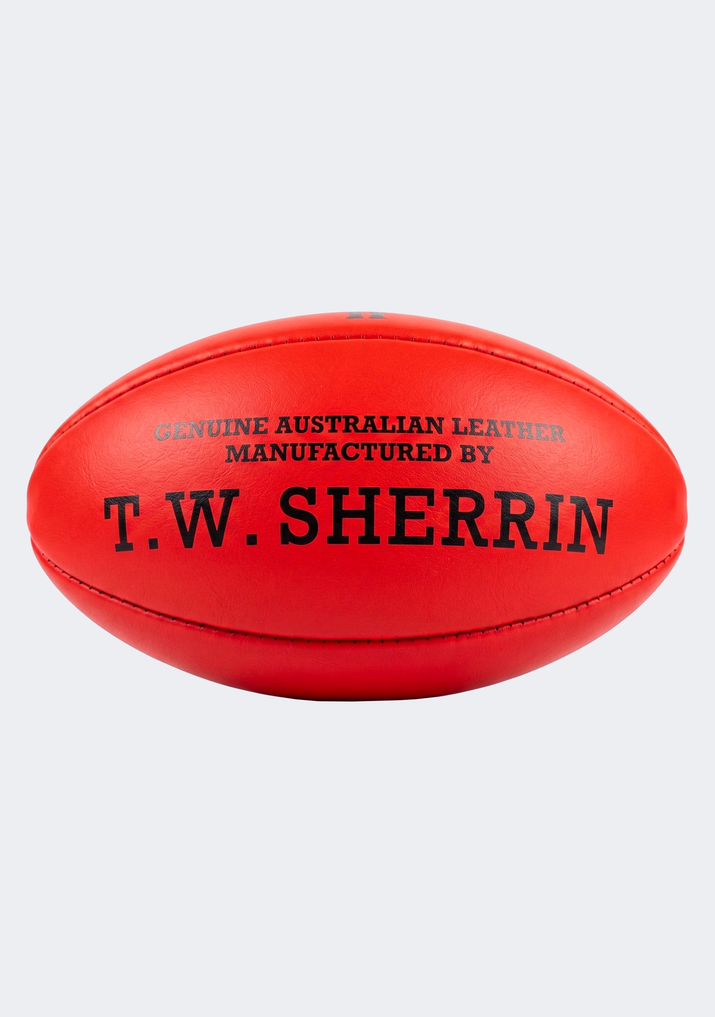 Sherrin KB Match II Leather Football - Red