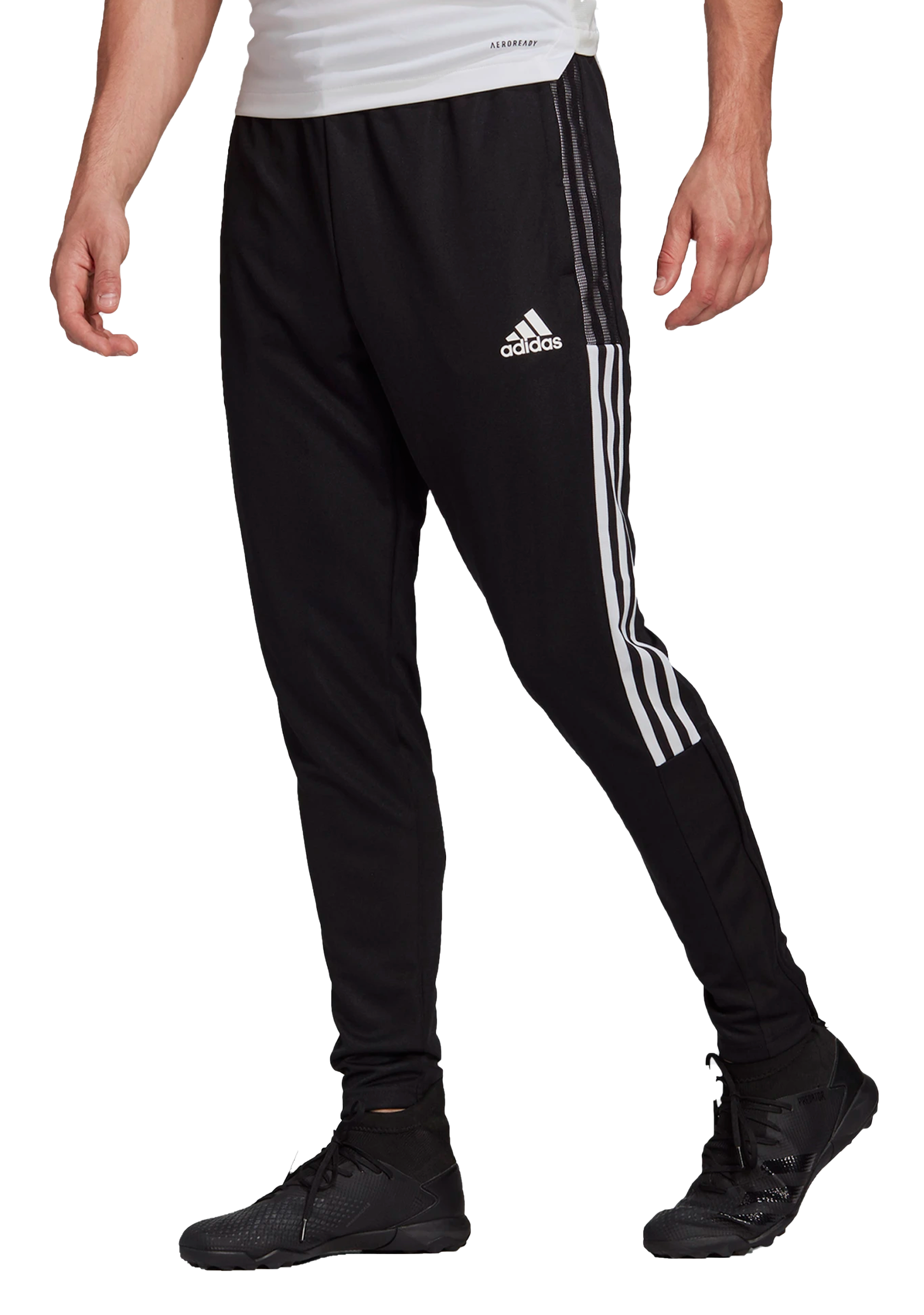 Mens white adidas track pants sales