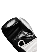 Adidas Unisex Hybrid 75 Boxing Glove <BR> ADIH75BS-1 BLACK/WHITE/SILVER