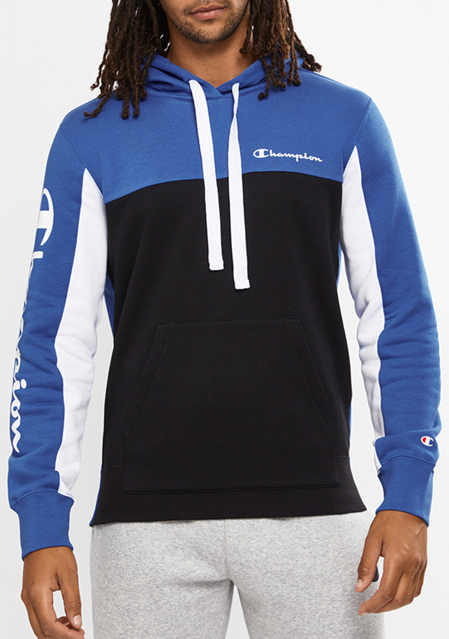Champion Mens Colourblock Hoodie <BR> AWUAA1