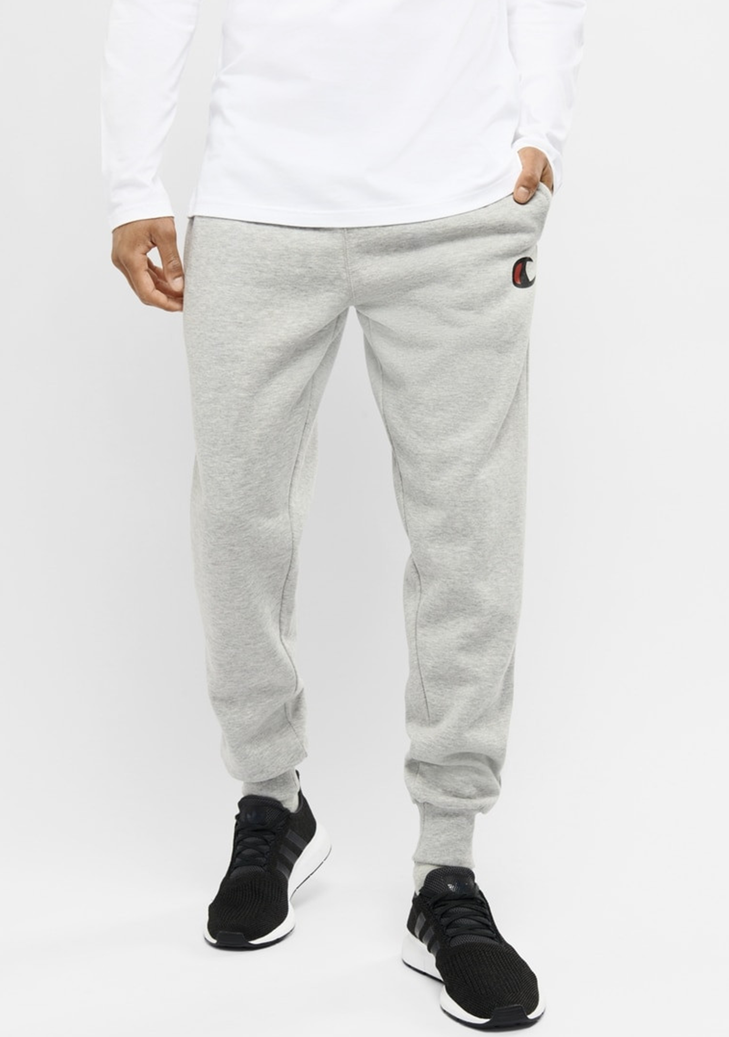 Champion C Logo Cuff Pant Mens Oxford Heather