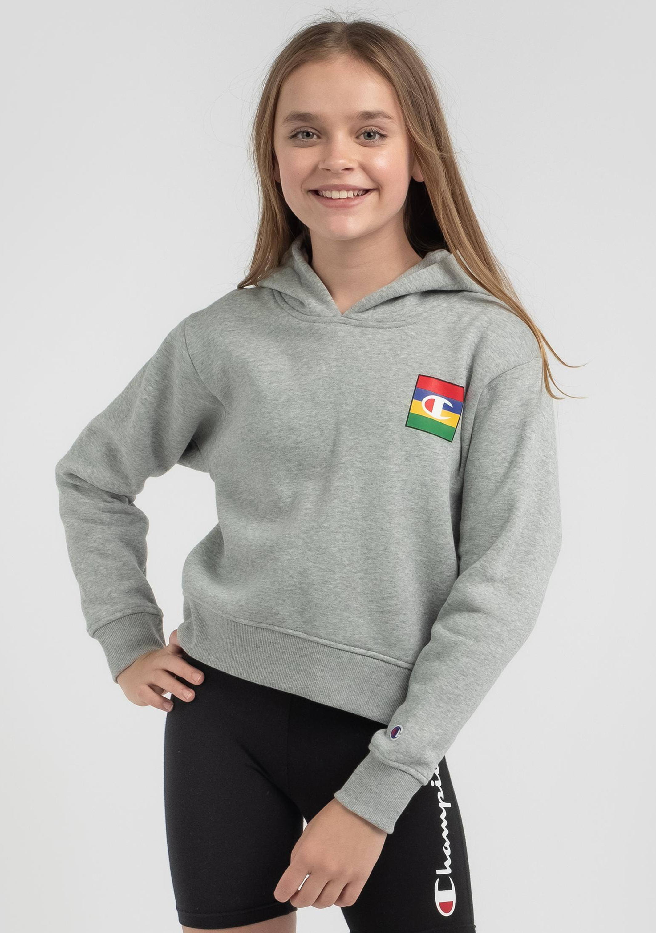Grey champion hoodie kids sale