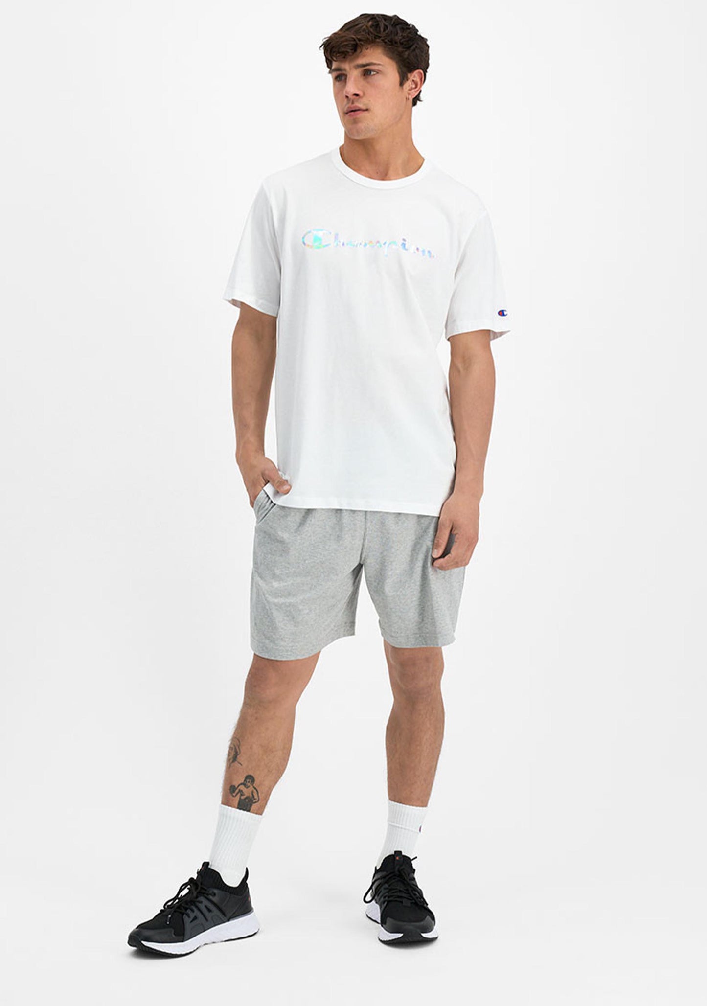 Champion Men’s Foil Logo Tee White