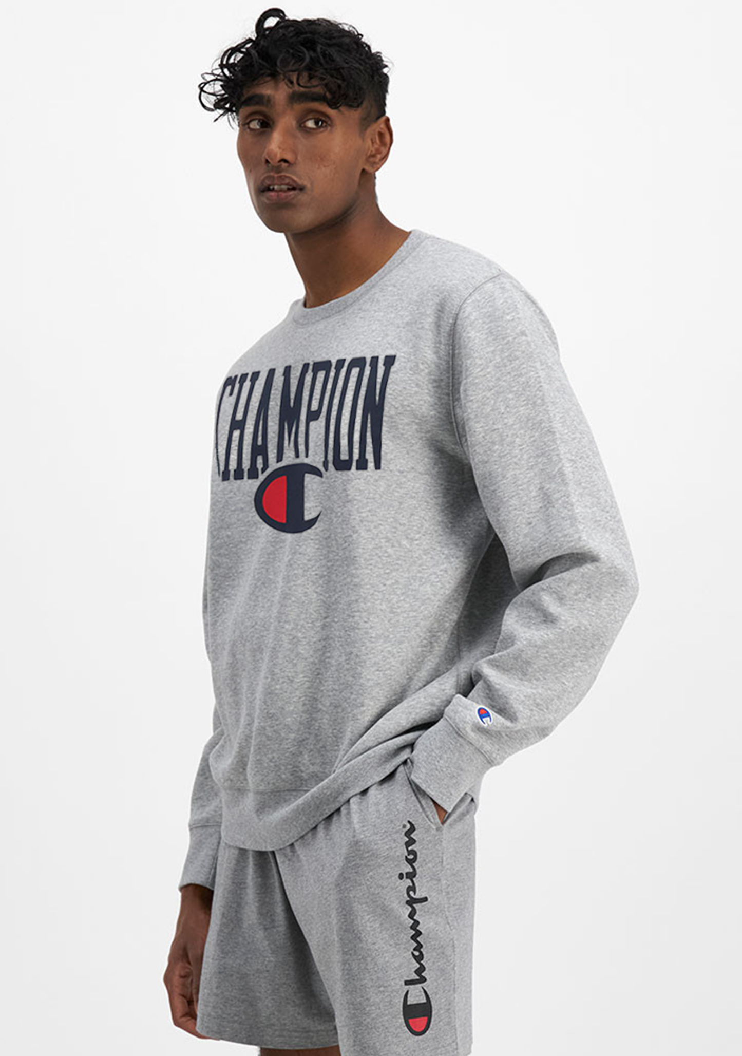 Champion Mens SPS Graphic Print Crew