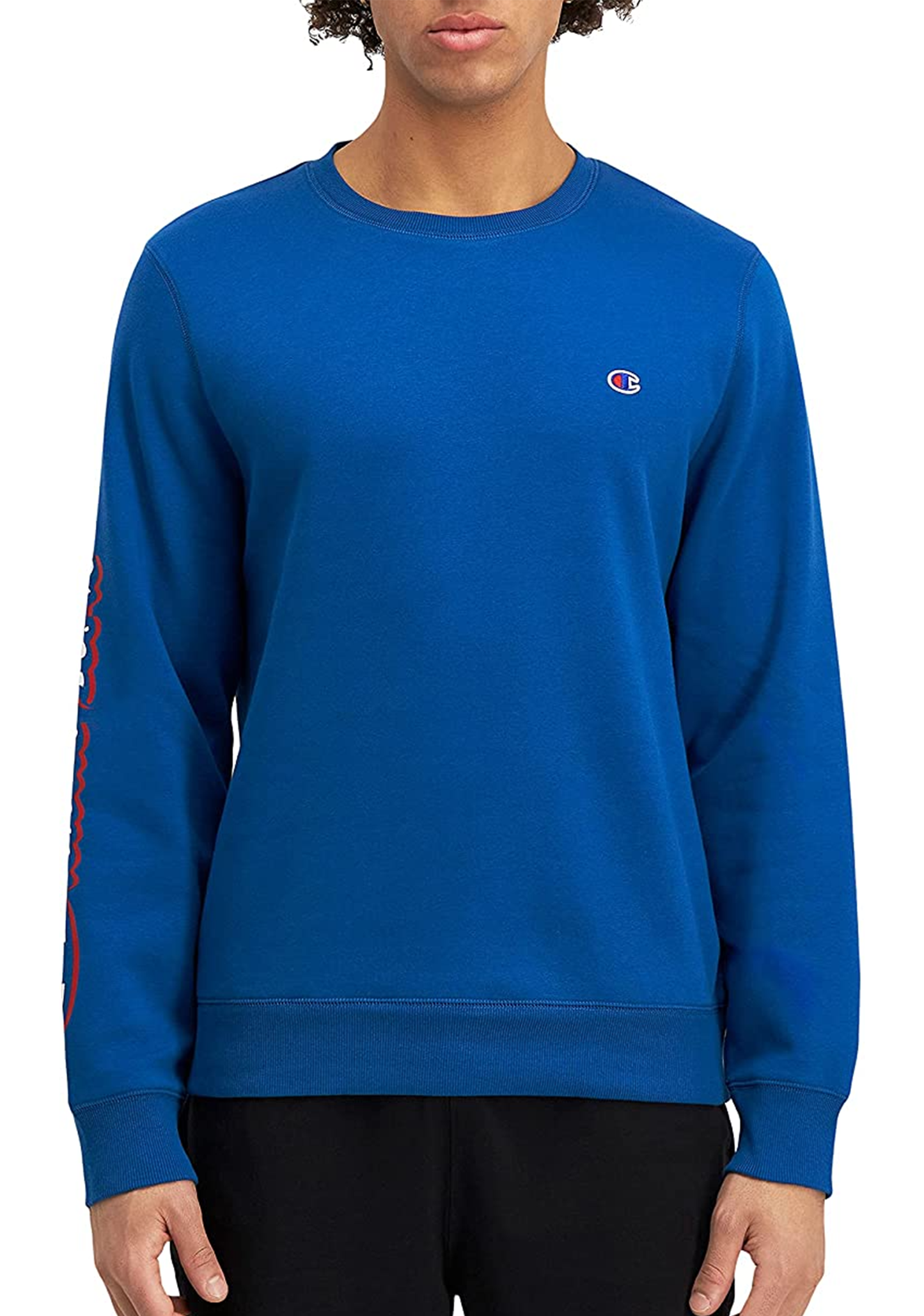 Champion Mens Sporty Graphic Print Crew