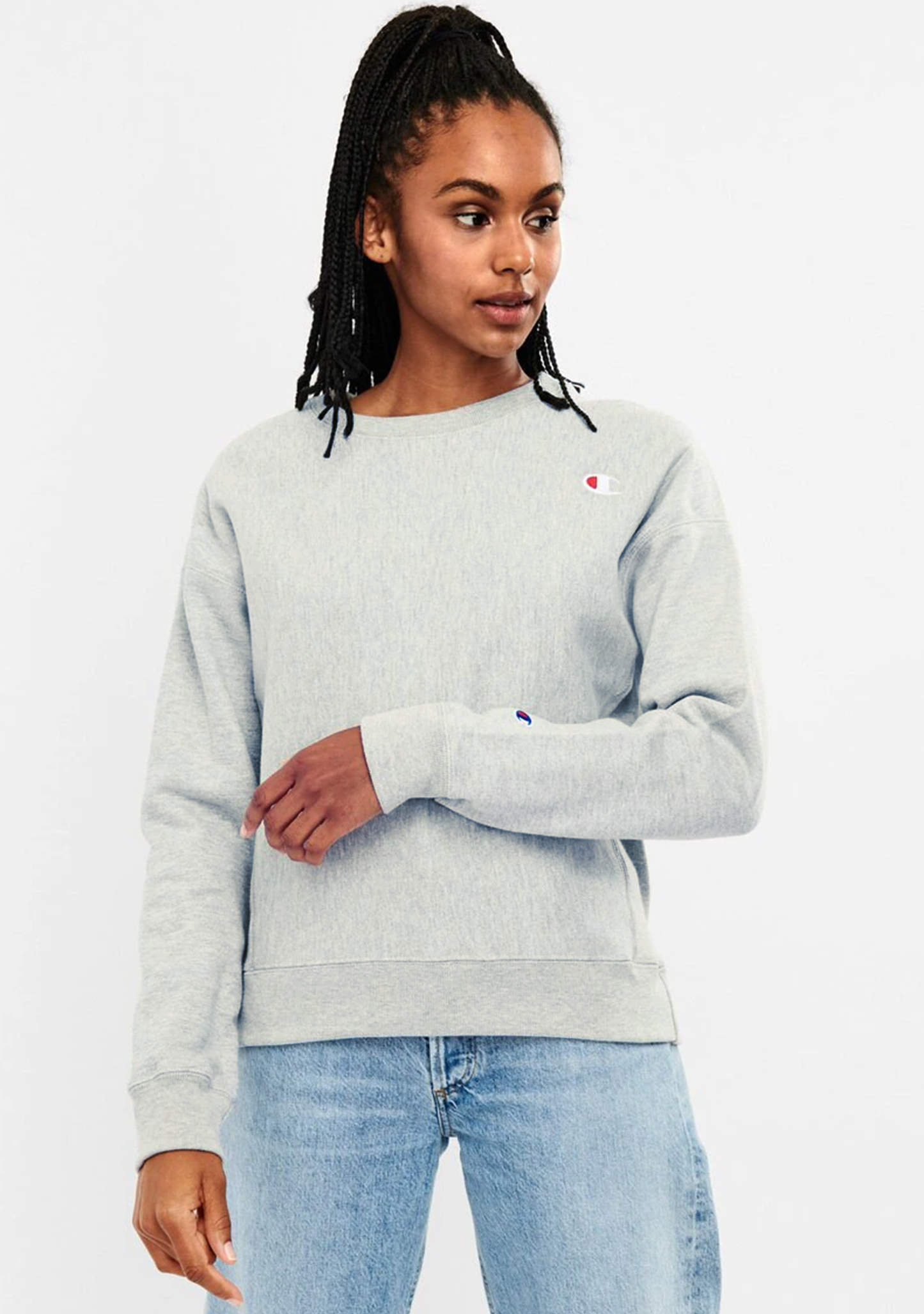 Champion Women’s Reverse Weave Small C Logo Crew