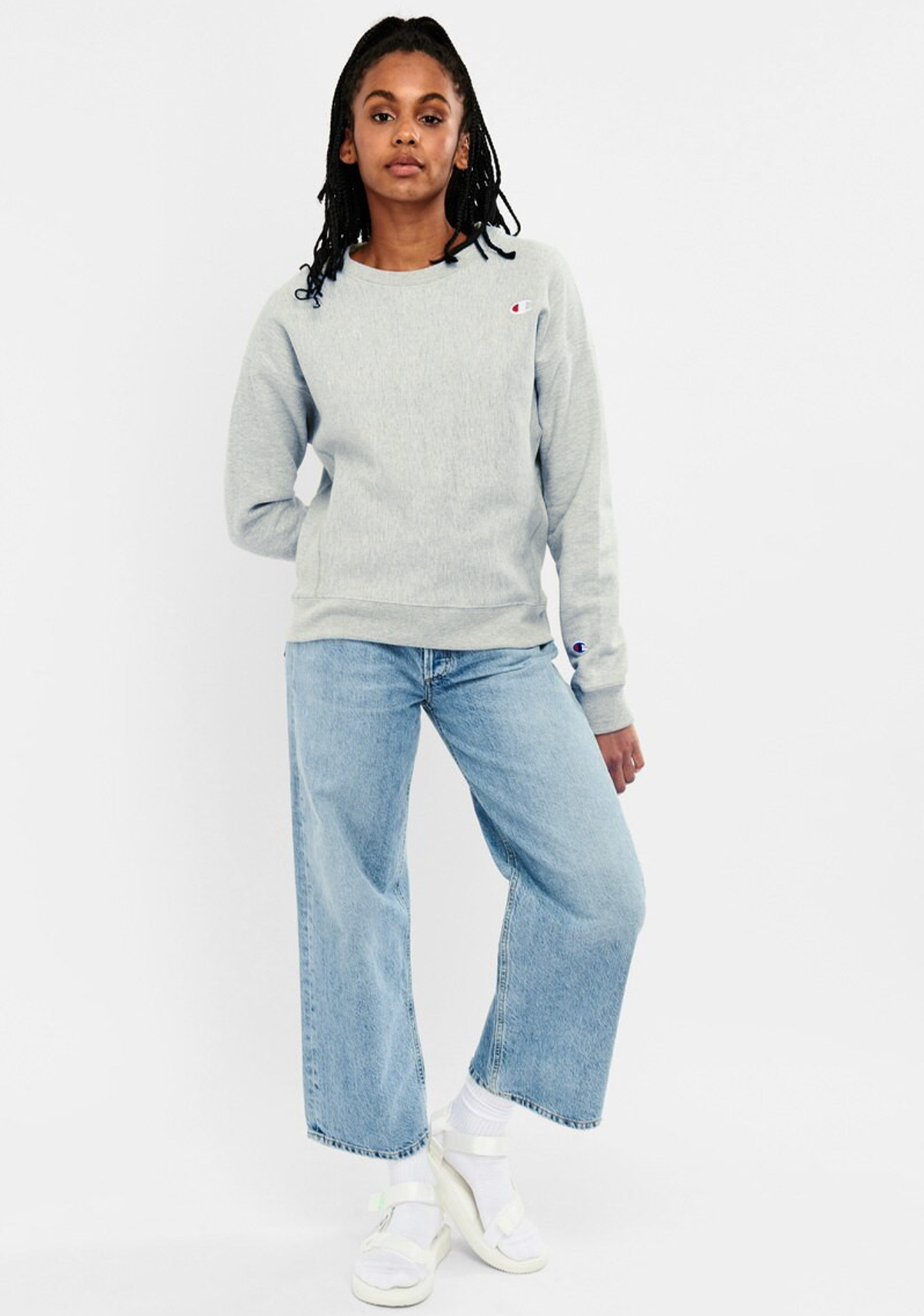 Champion Women’s Reverse Weave Small C Logo Crew