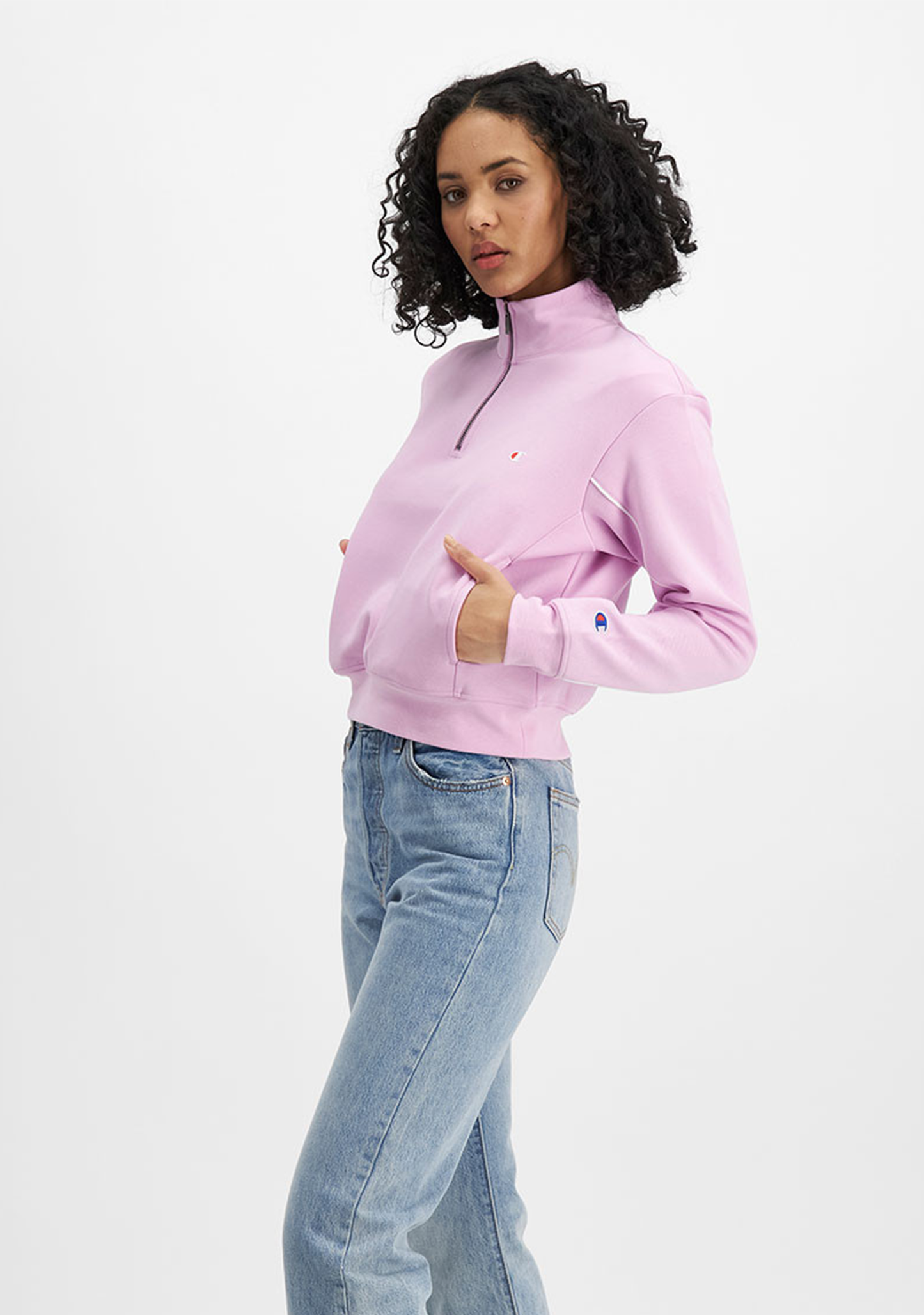 Champion Women's Rochester Athletic Quarter Zip Crew